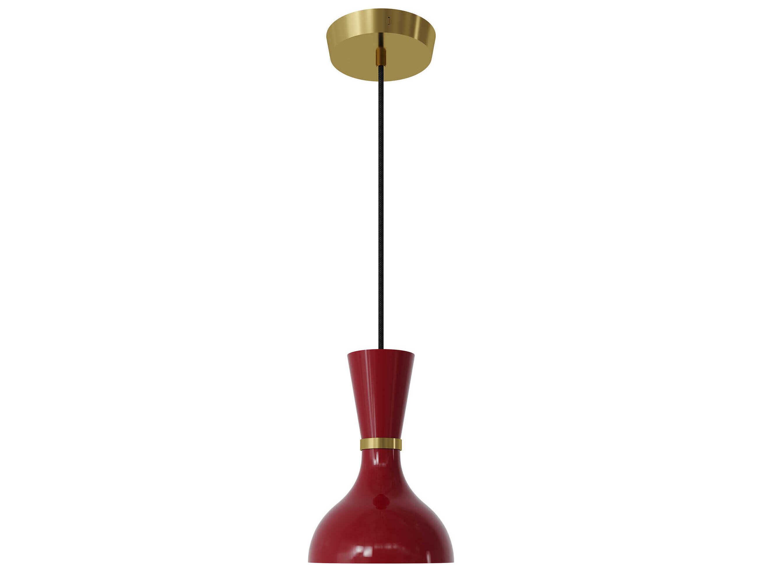 Robert Abbey Clare 1-Light Oxblood Red Mini Pendant