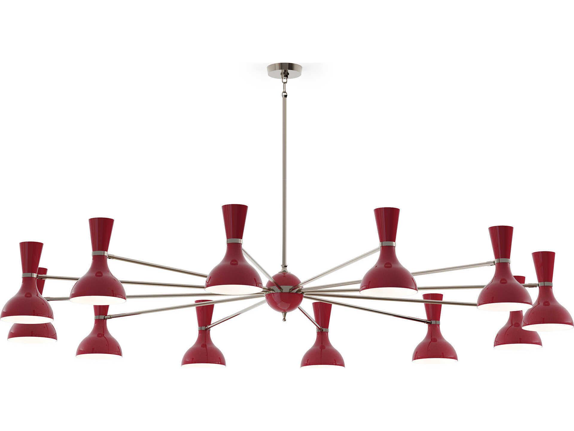 Robert Abbey Clare 12-Light Oxblood Red Chandelier