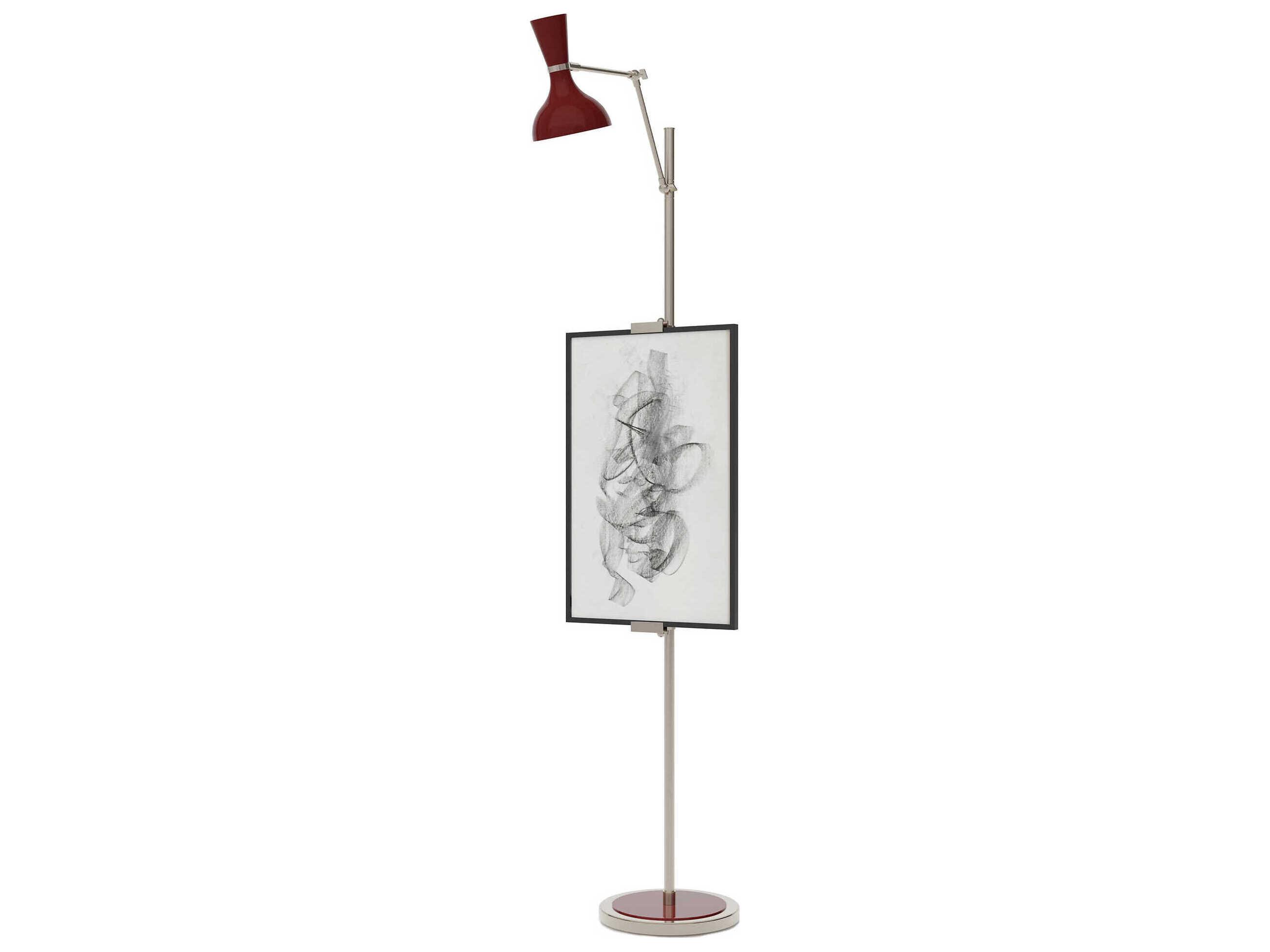 Robert Abbey Clare Oxblood Red Floor Lamp