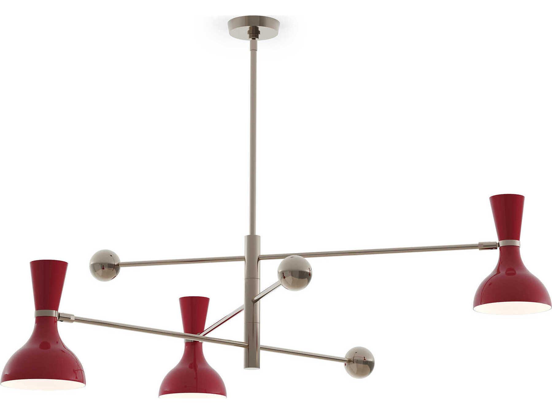 Robert Abbey Clare 3-Light Oxblood Red Chandelier