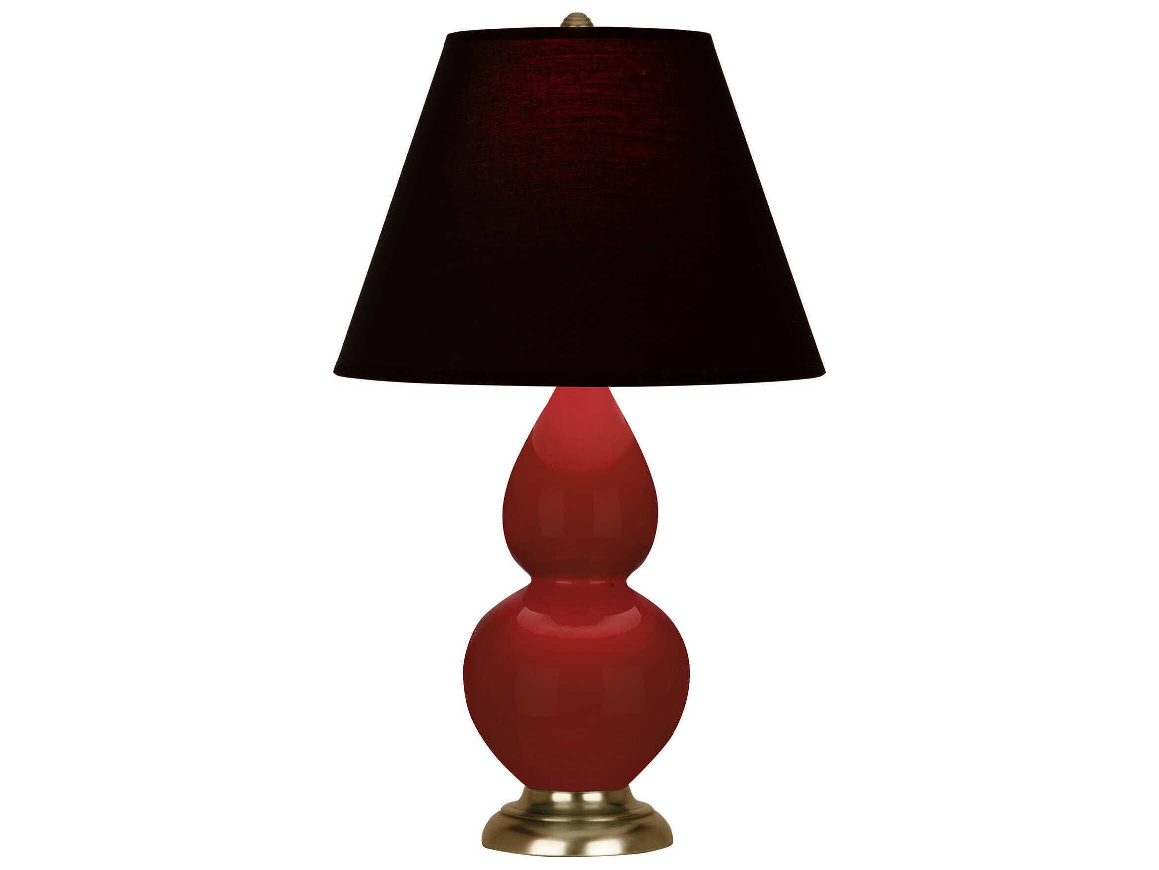Robert Abbey Small Double Gourd Oxblood Glazed Red Table Lamp