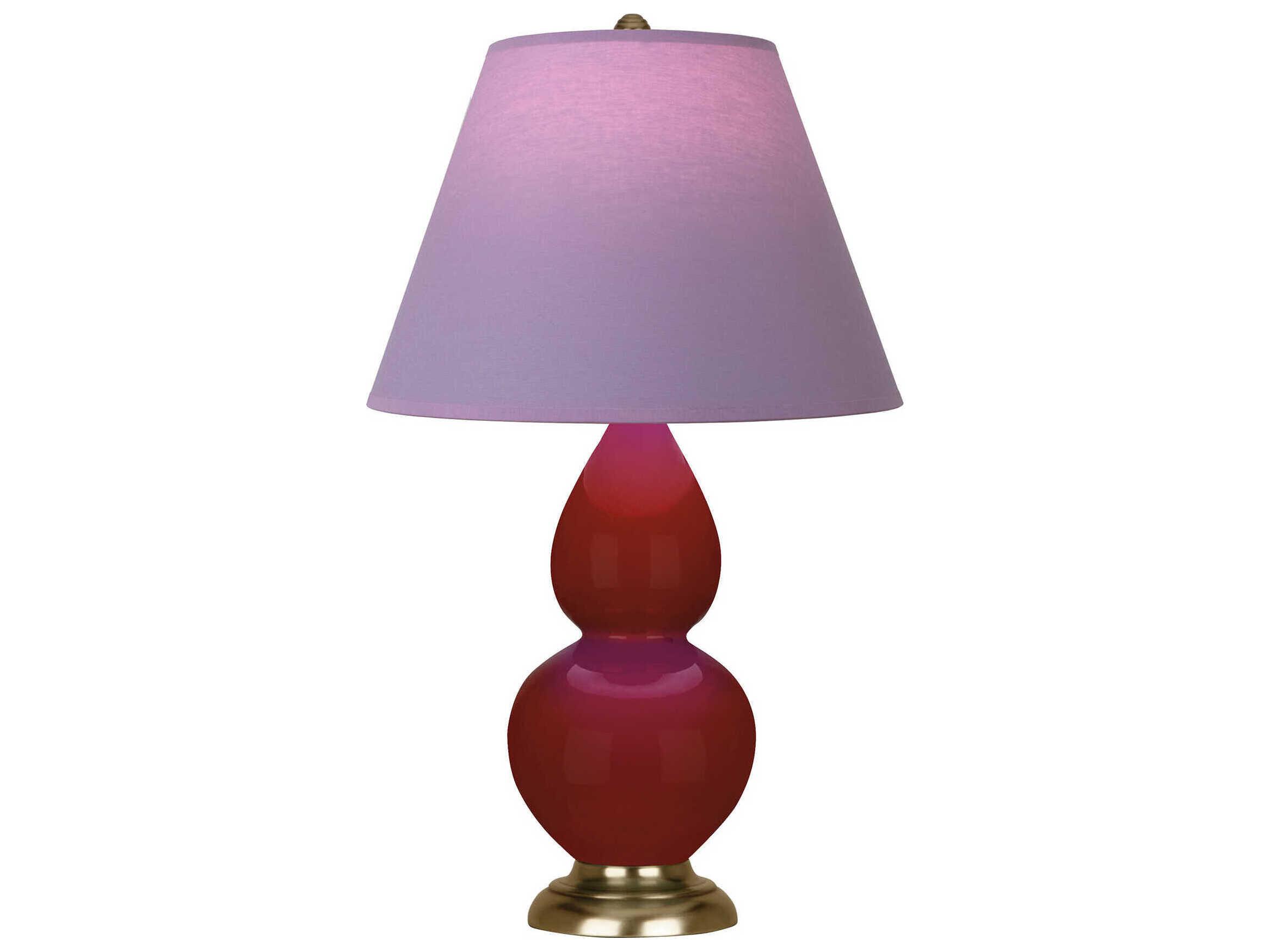 Robert Abbey Small Double Gourd Oxblood Glazed Red Table Lamp