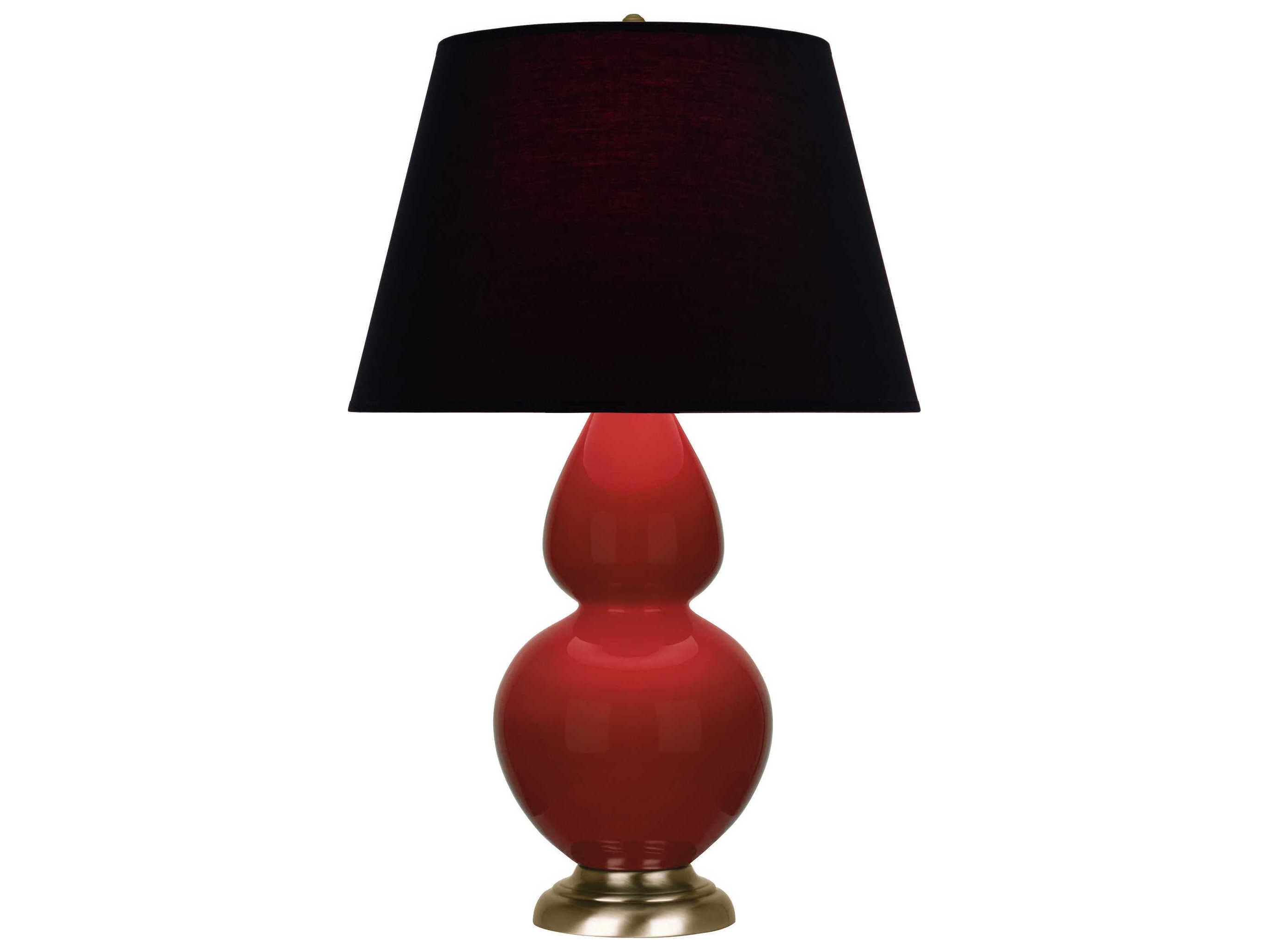 Robert Abbey Double Gourd Oxblood Glazed Red Buffet Lamp