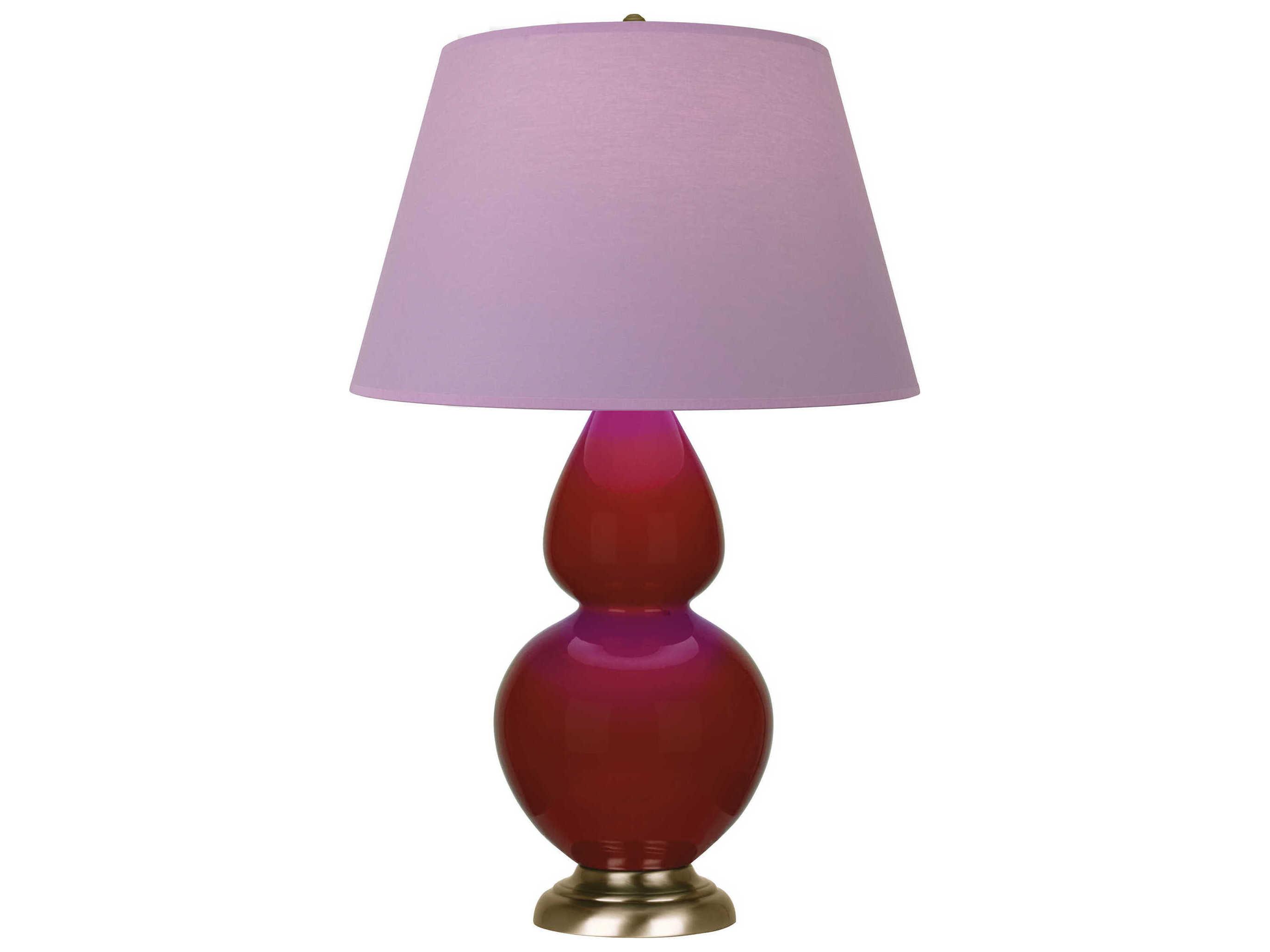 Robert Abbey Double Gourd Oxblood Glazed Red Buffet Lamp