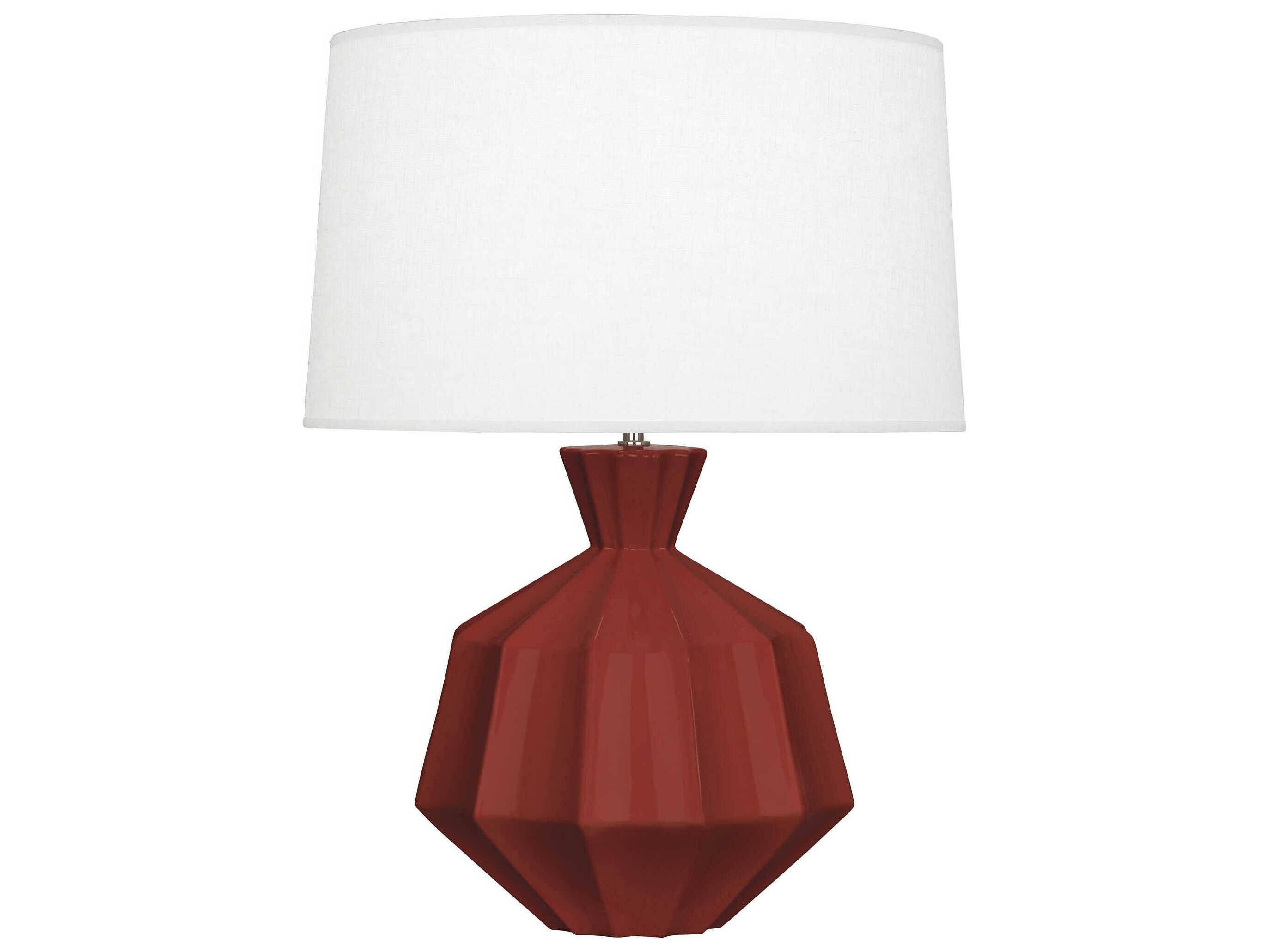 Robert Abbey Orion Oxblood Glazed Red Buffet Lamp