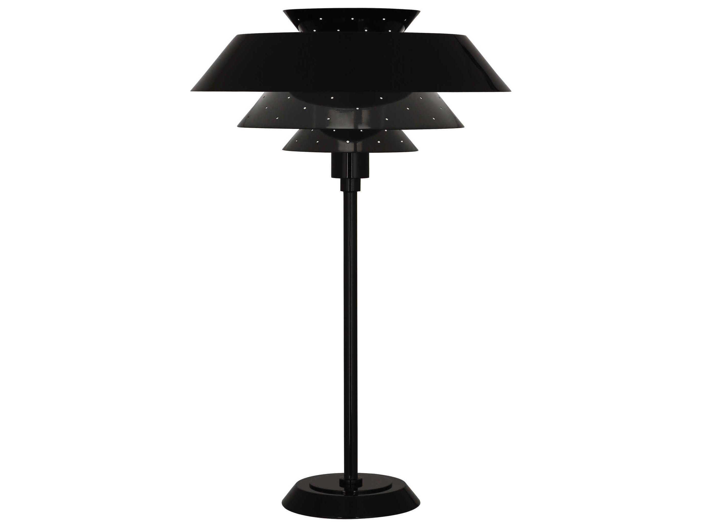 Robert Abbey Pierce Piano Black Gloss Buffet Lamp