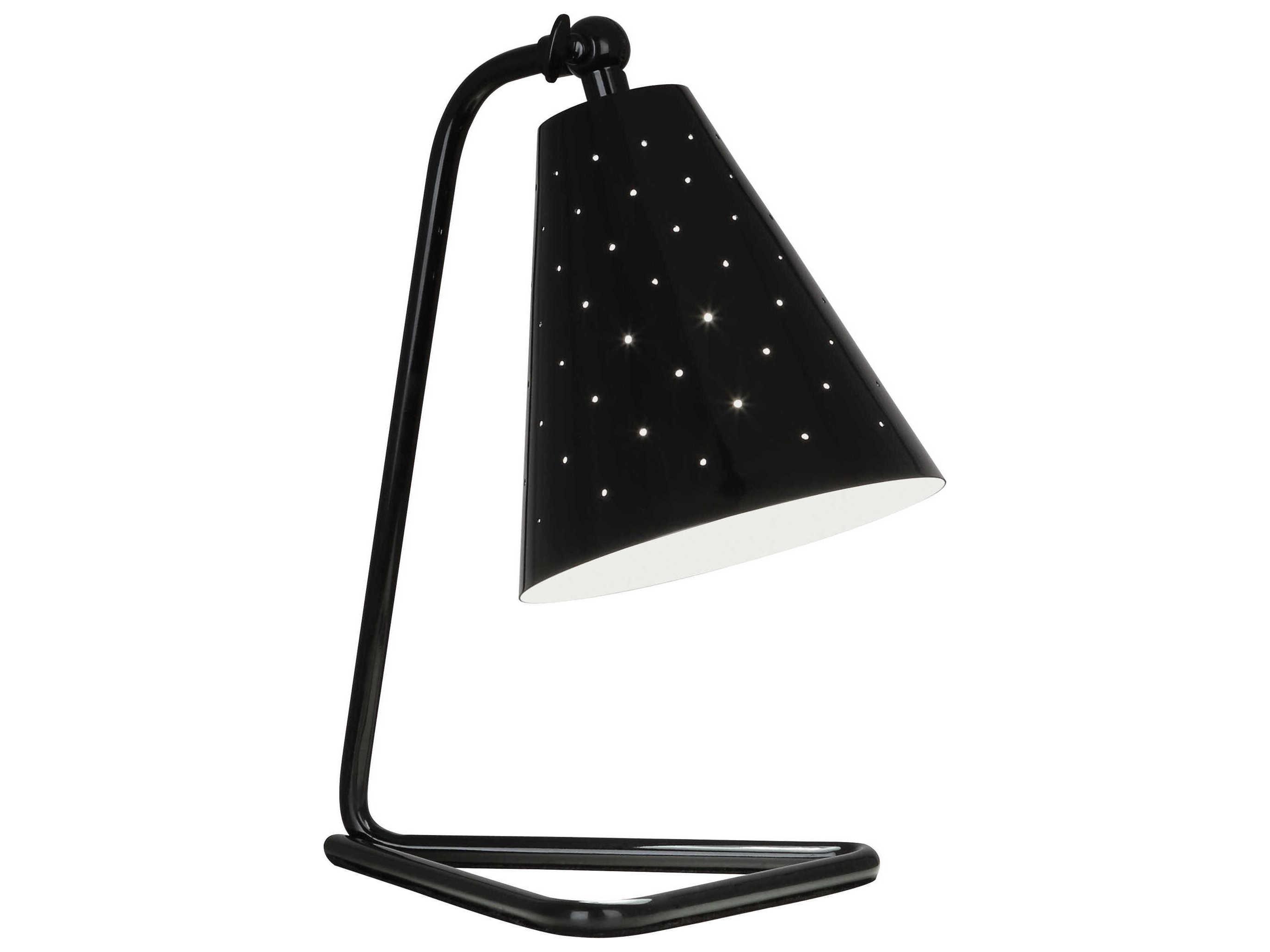 Robert Abbey Pierce Piano Black Gloss Table Lamp