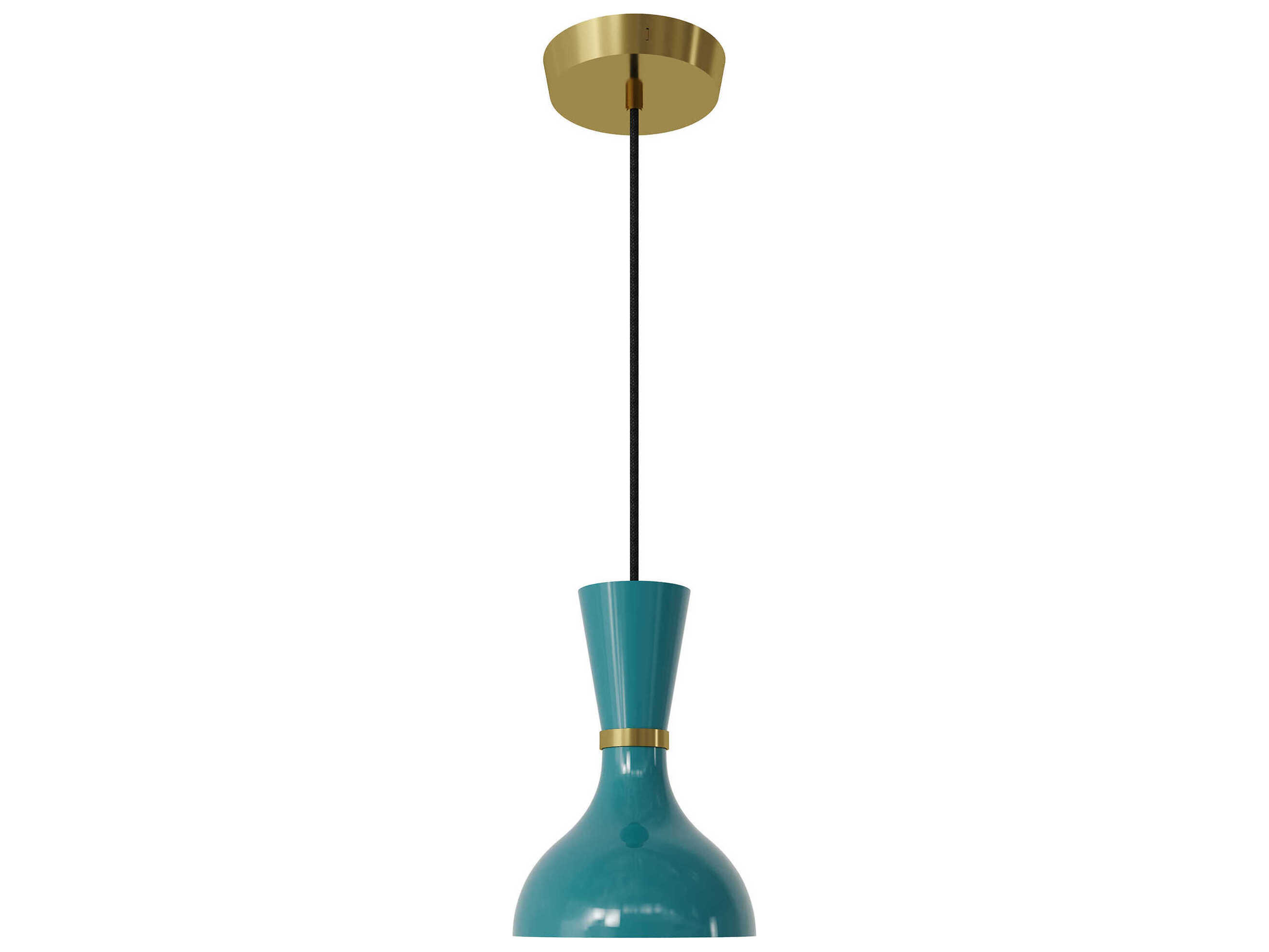 Robert Abbey Clare 1-Light Peacock Blue Mini Pendant