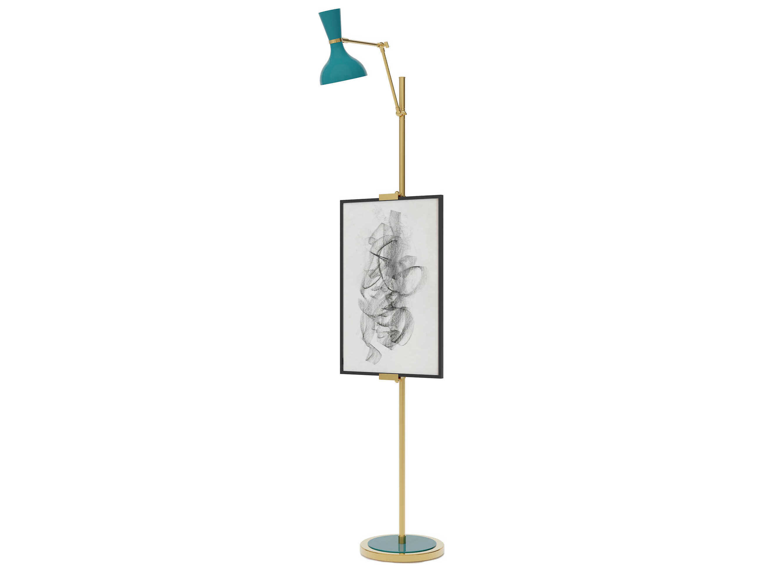 Robert Abbey Clare Peacock Blue Floor Lamp
