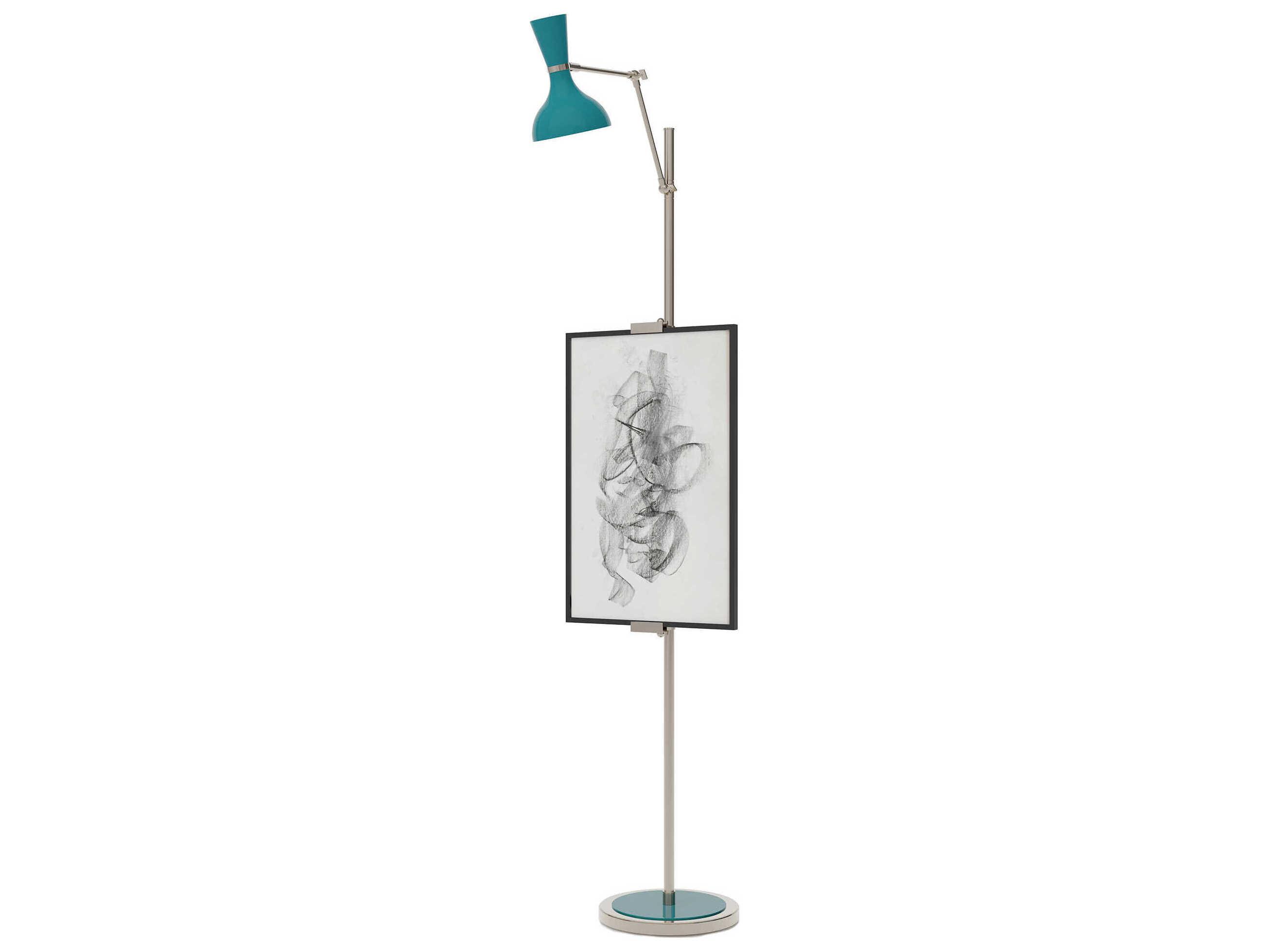 Robert Abbey Clare Peacock Blue Floor Lamp