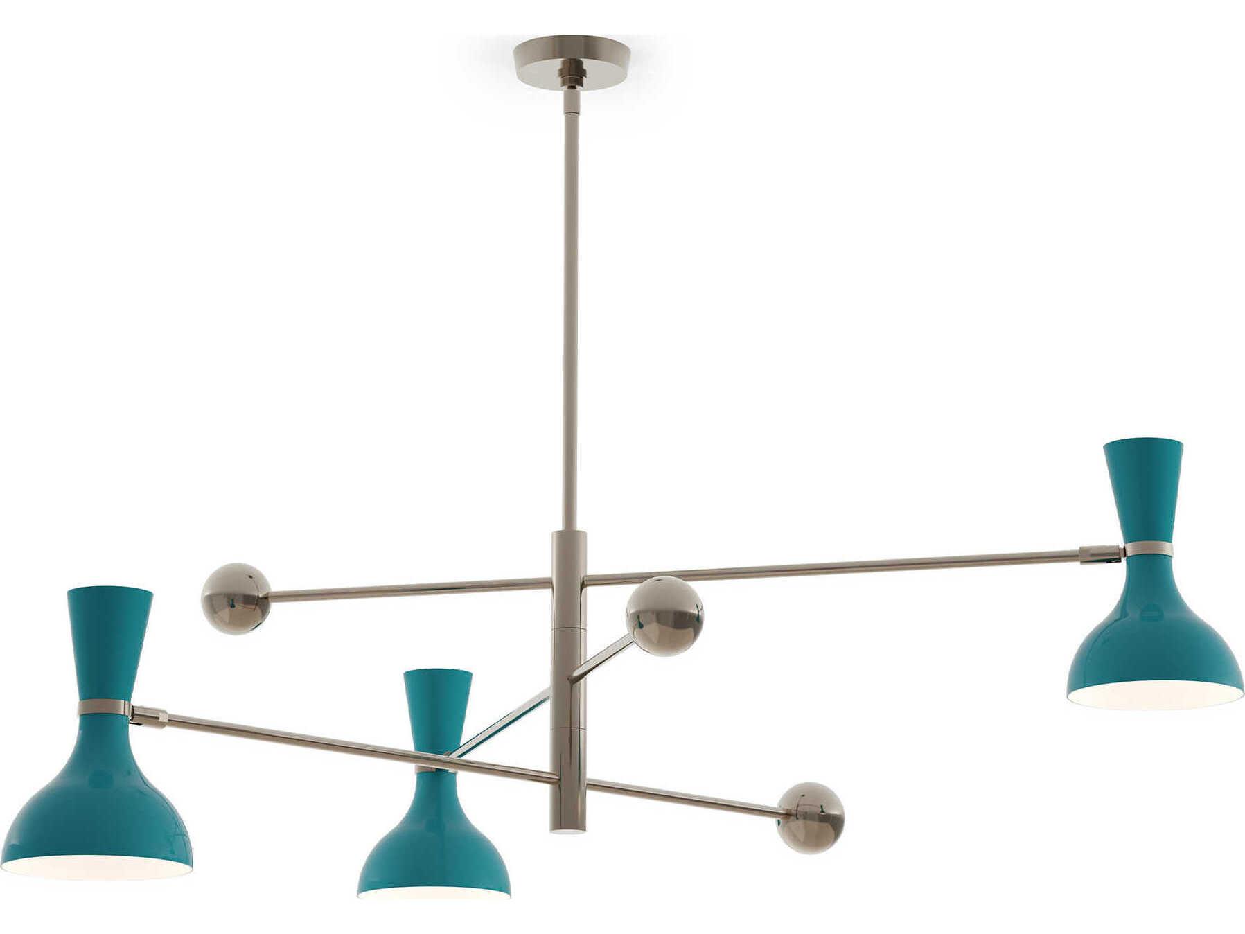 Robert Abbey Clare 3-Light Peacock Green Chandelier