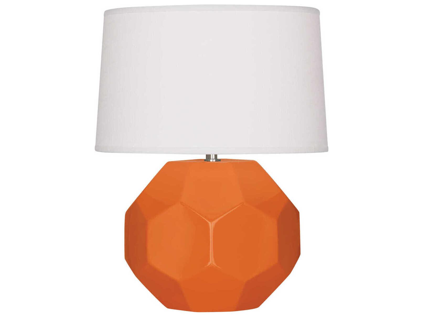 Robert Abbey Franklin Pumpkin Glazed Orange Table Lamp