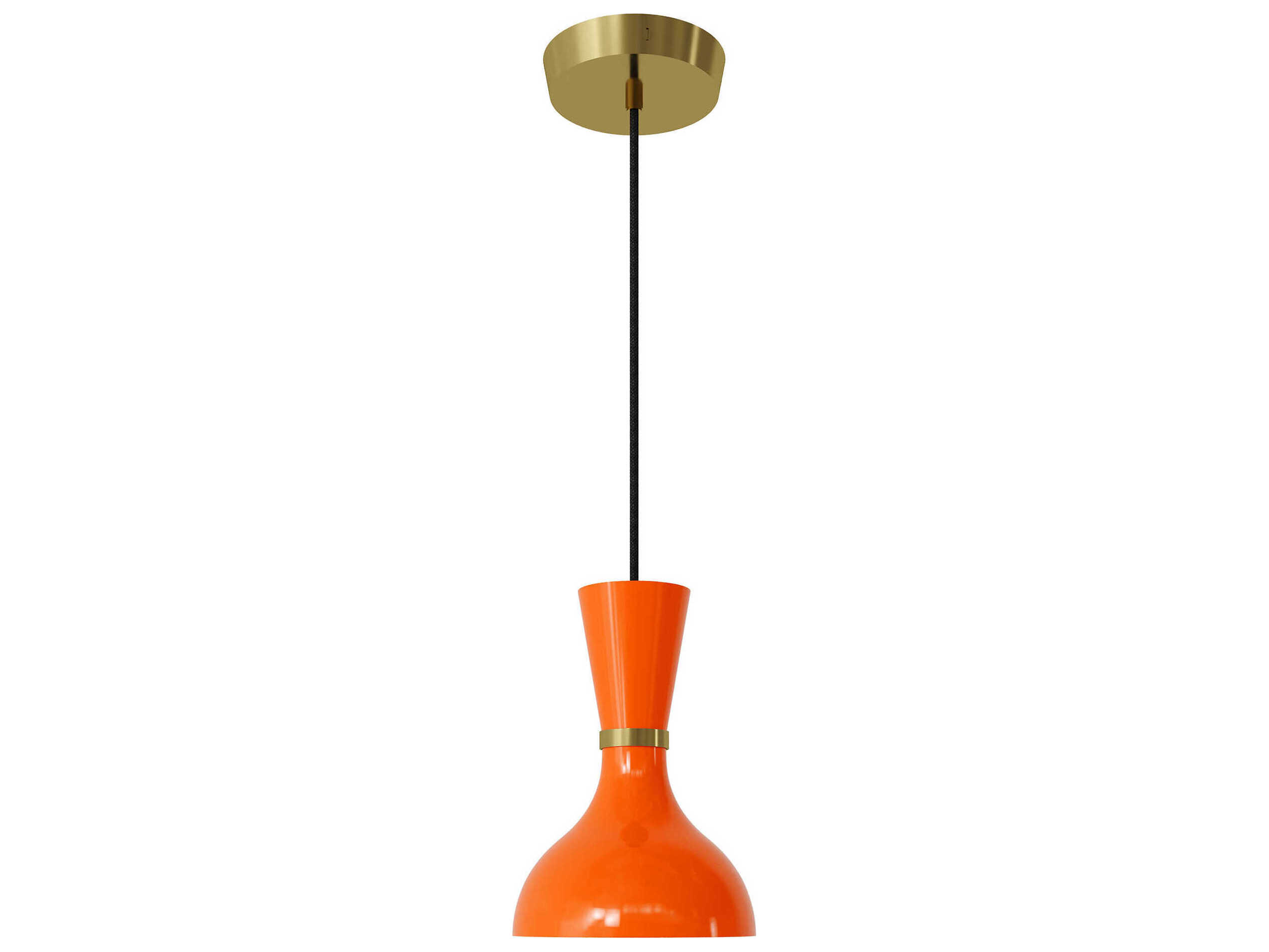 Robert Abbey Clare 1-Light Pumpkin Orange Mini Pendant