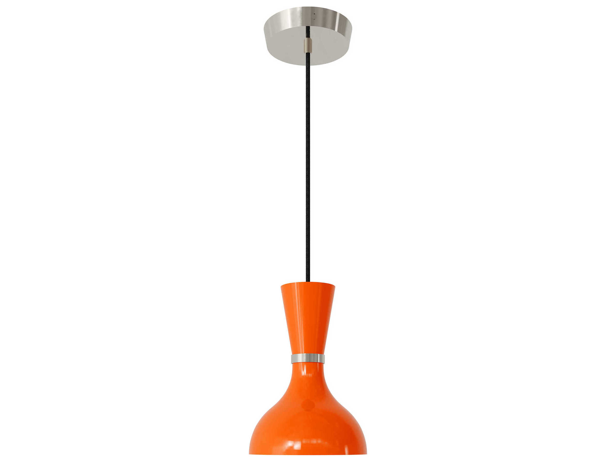 Robert Abbey Clare 1-Light Pumpkin Orange Mini Pendant