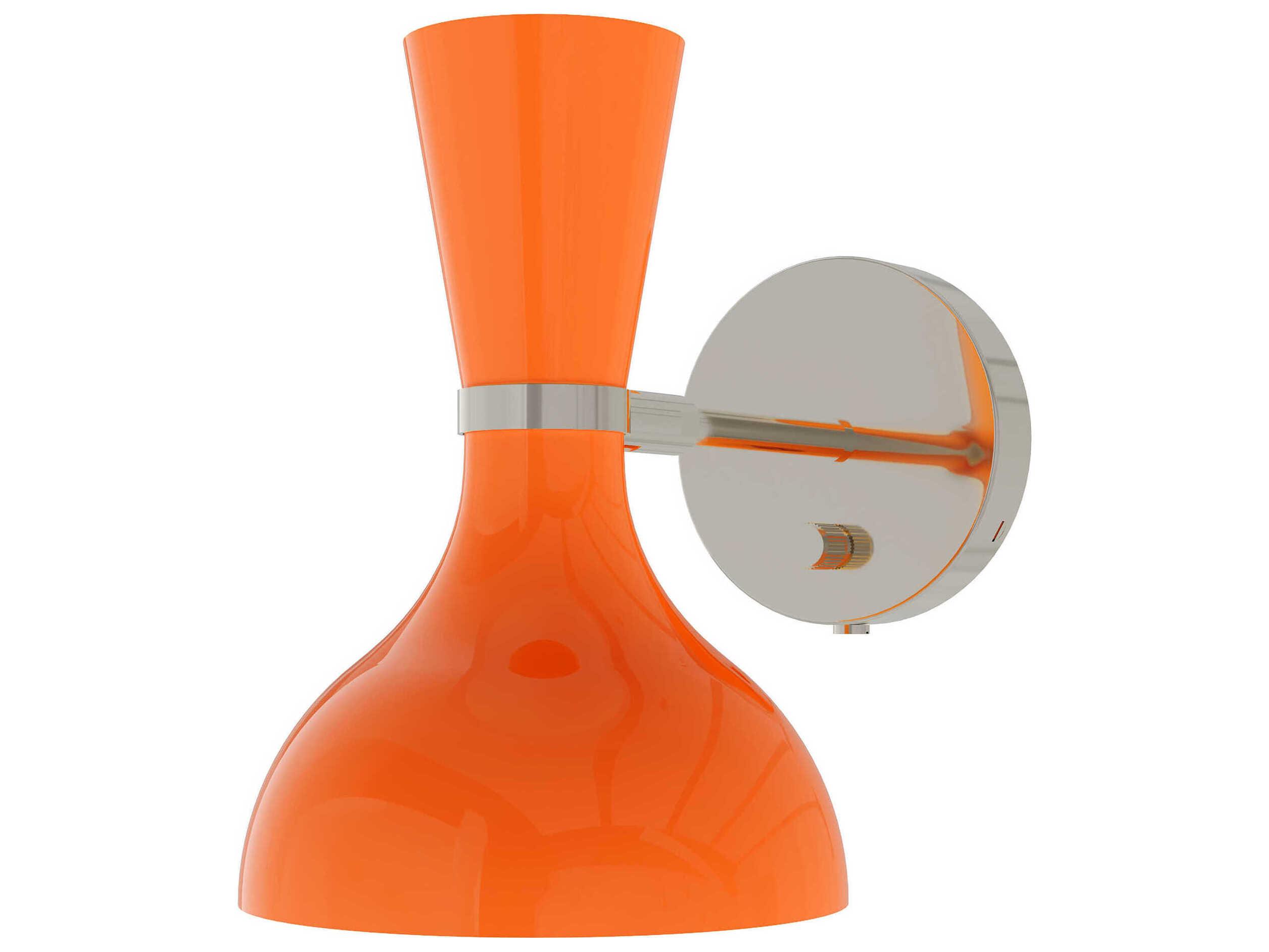 Robert Abbey Clare 1-Light Pumpkin Orange Wall Sconce