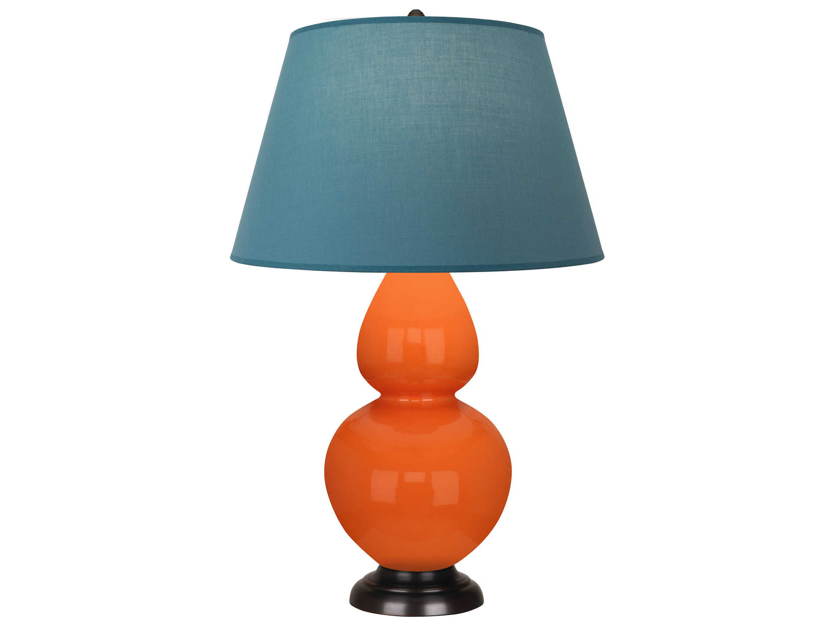 Robert Abbey Double Gourd Pumpkin Glazed Orange Buffet Lamp