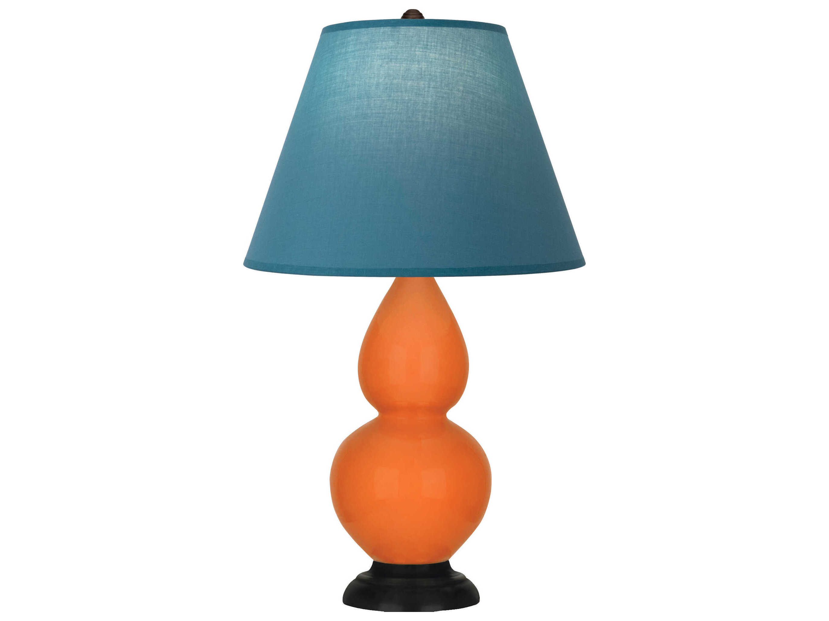 Robert Abbey Small Double Gourd Pumpkin Glazed Orange Table Lamp