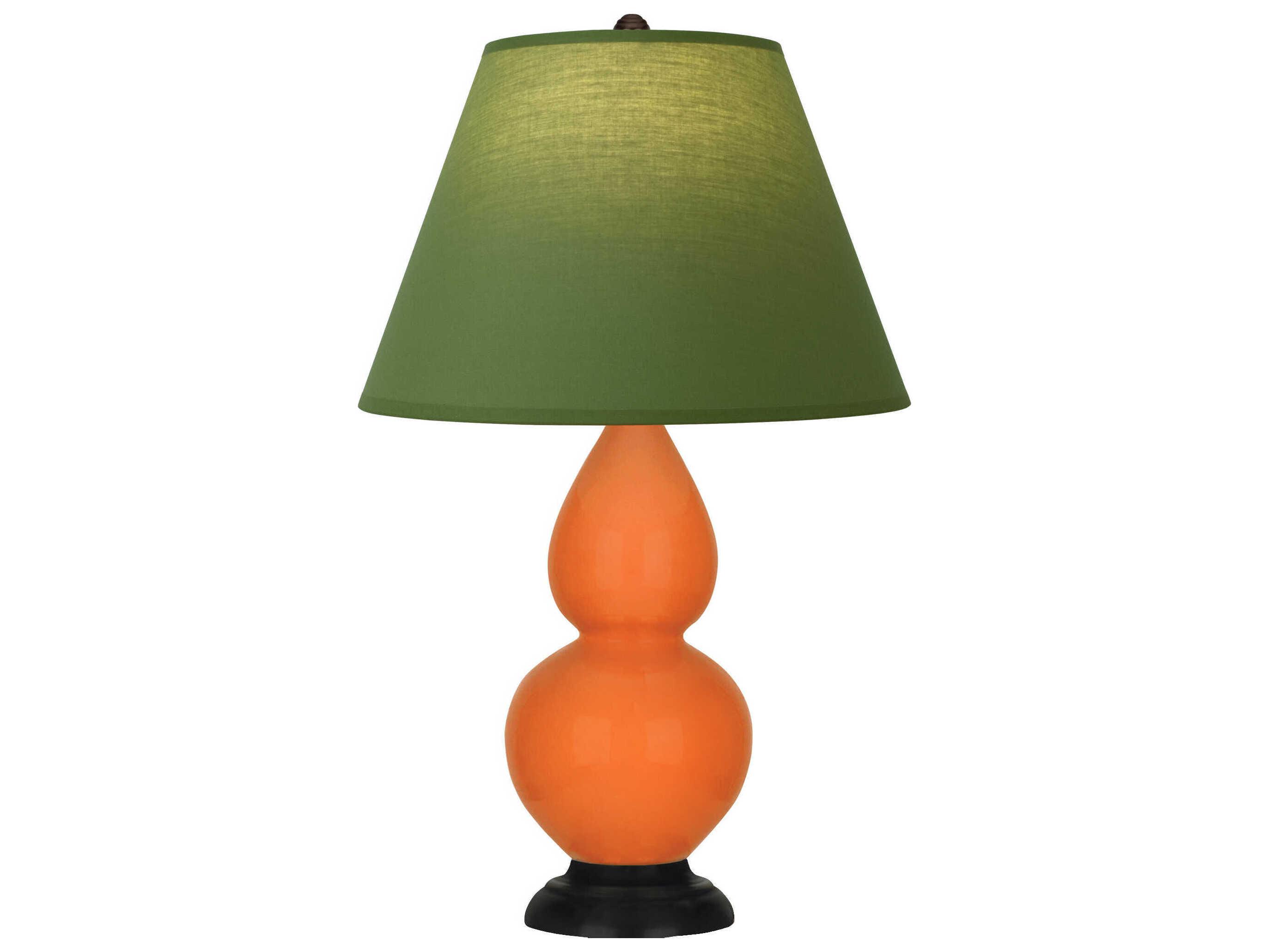 Robert Abbey Small Double Gourd Pumpkin Glazed Orange Table Lamp