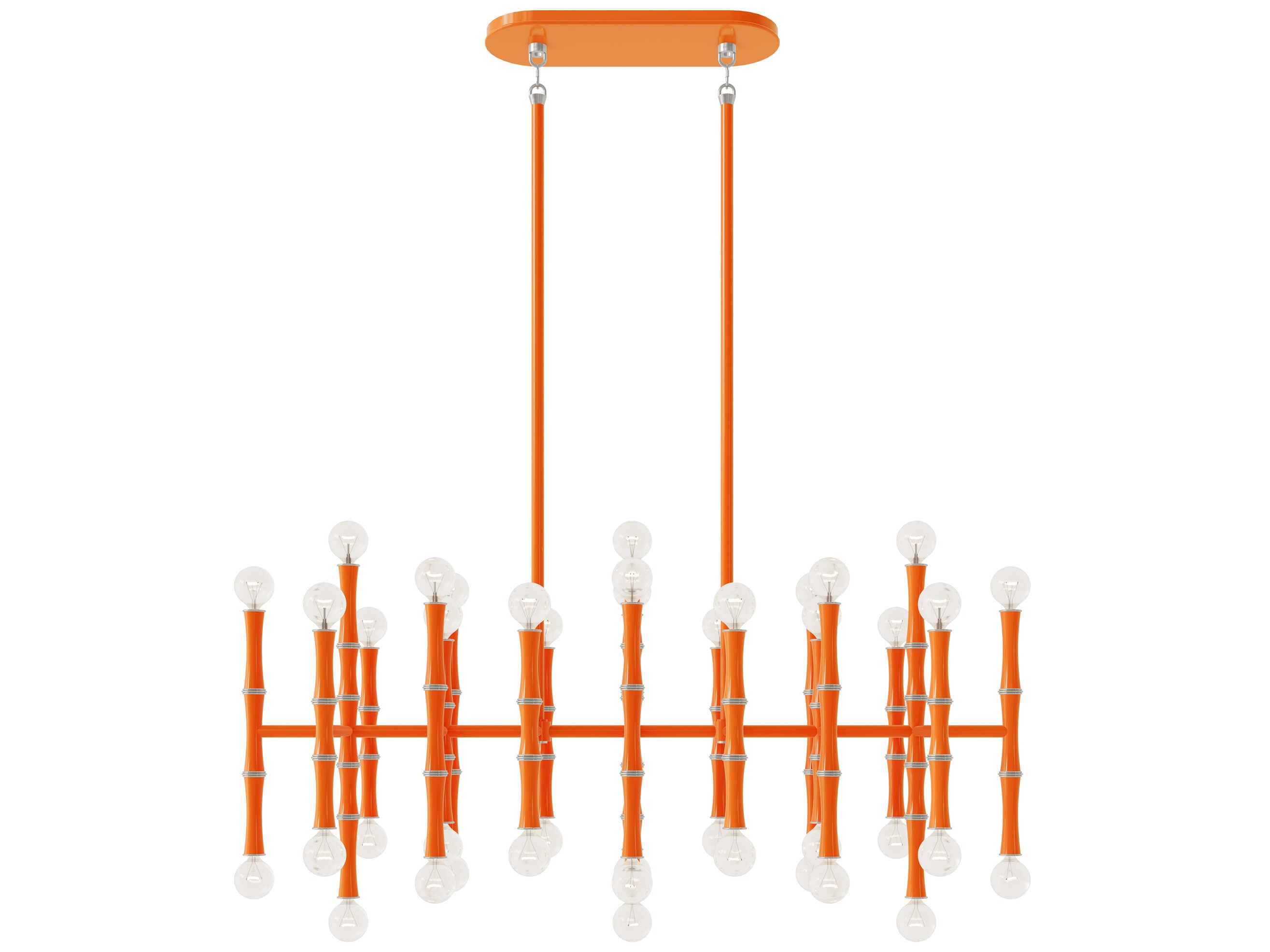 Robert Abbey Kane 42-Light Pumpkin Orange Island Pendant