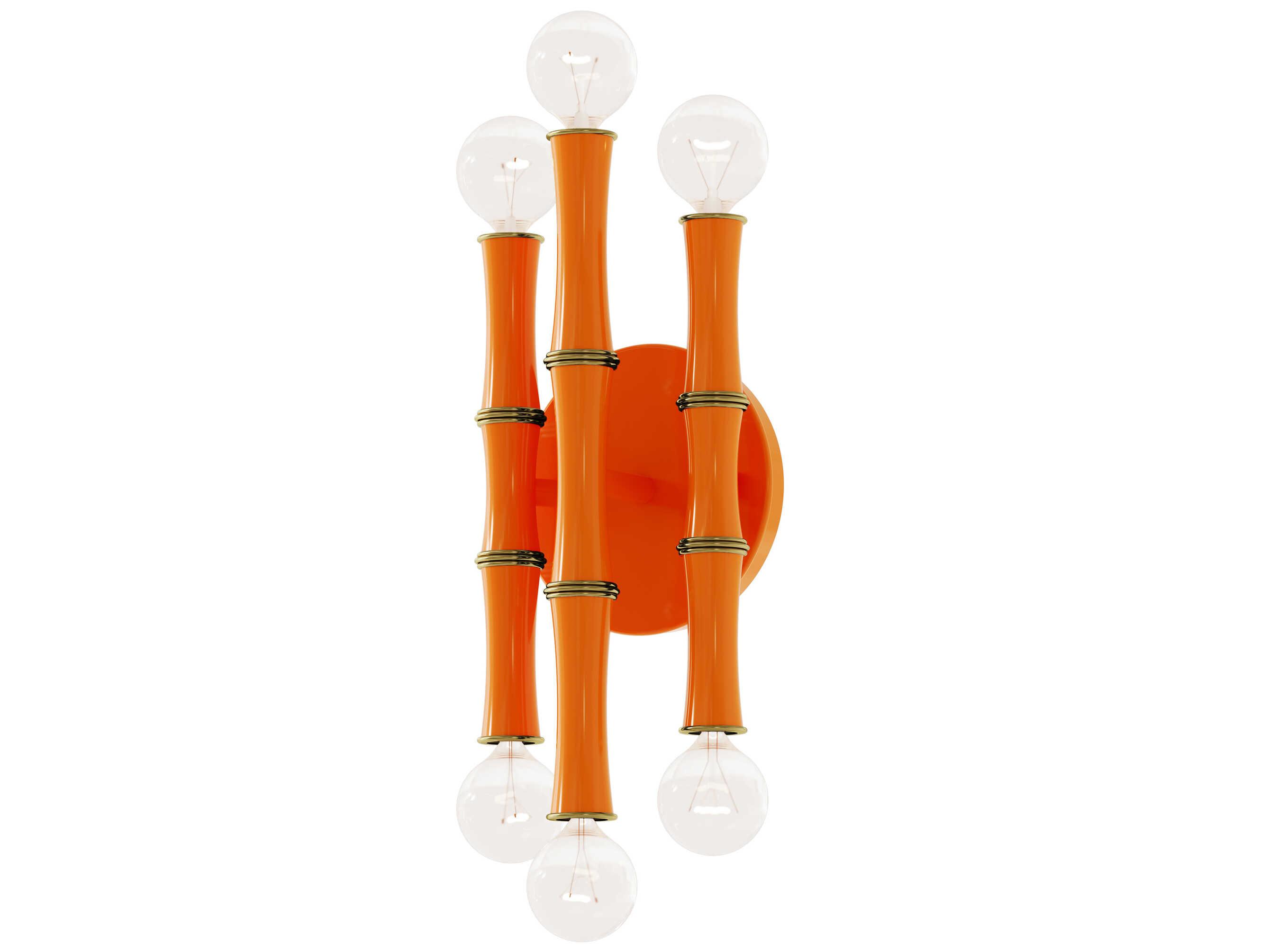 Robert Abbey Kane 6-Light Pumpkin Orange Wall Sconce