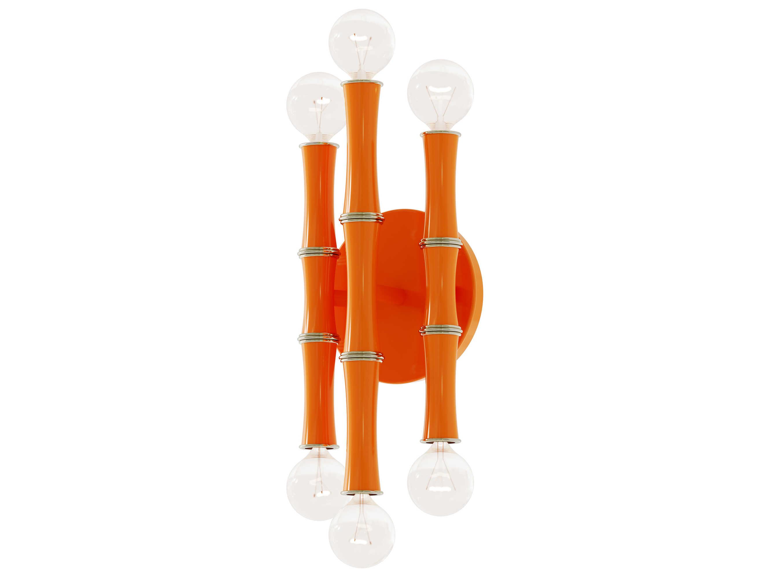 Robert Abbey Kane 6-Light Pumpkin Orange Wall Sconce