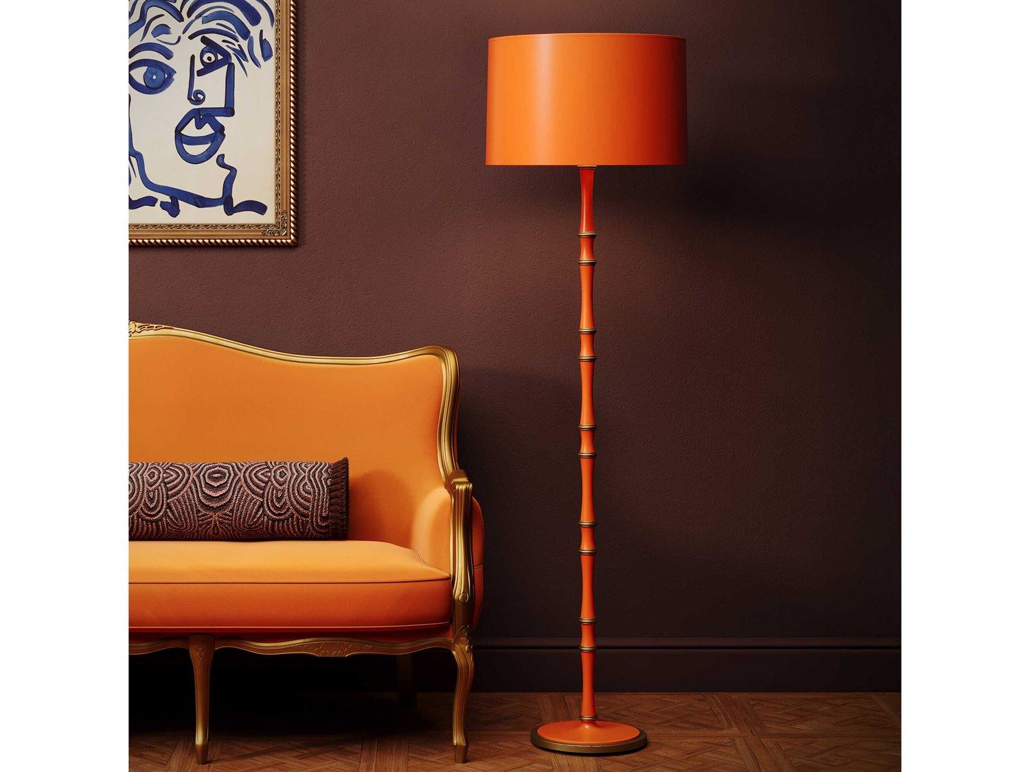 Robert Abbey Kane Pumpkin Orange Floor Lamp