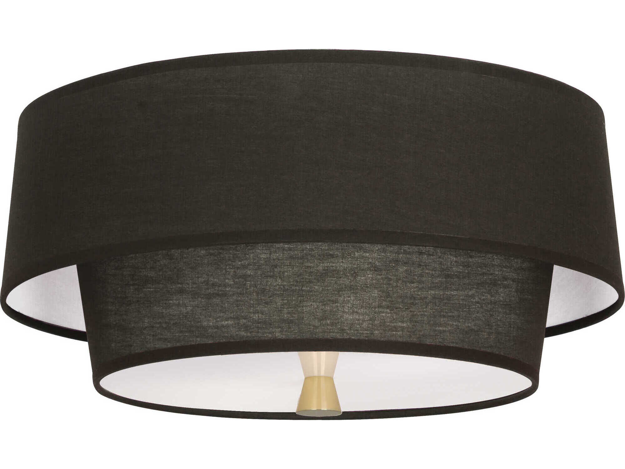 Robert Abbey Decker 2-Light Raven Black Flush Mount