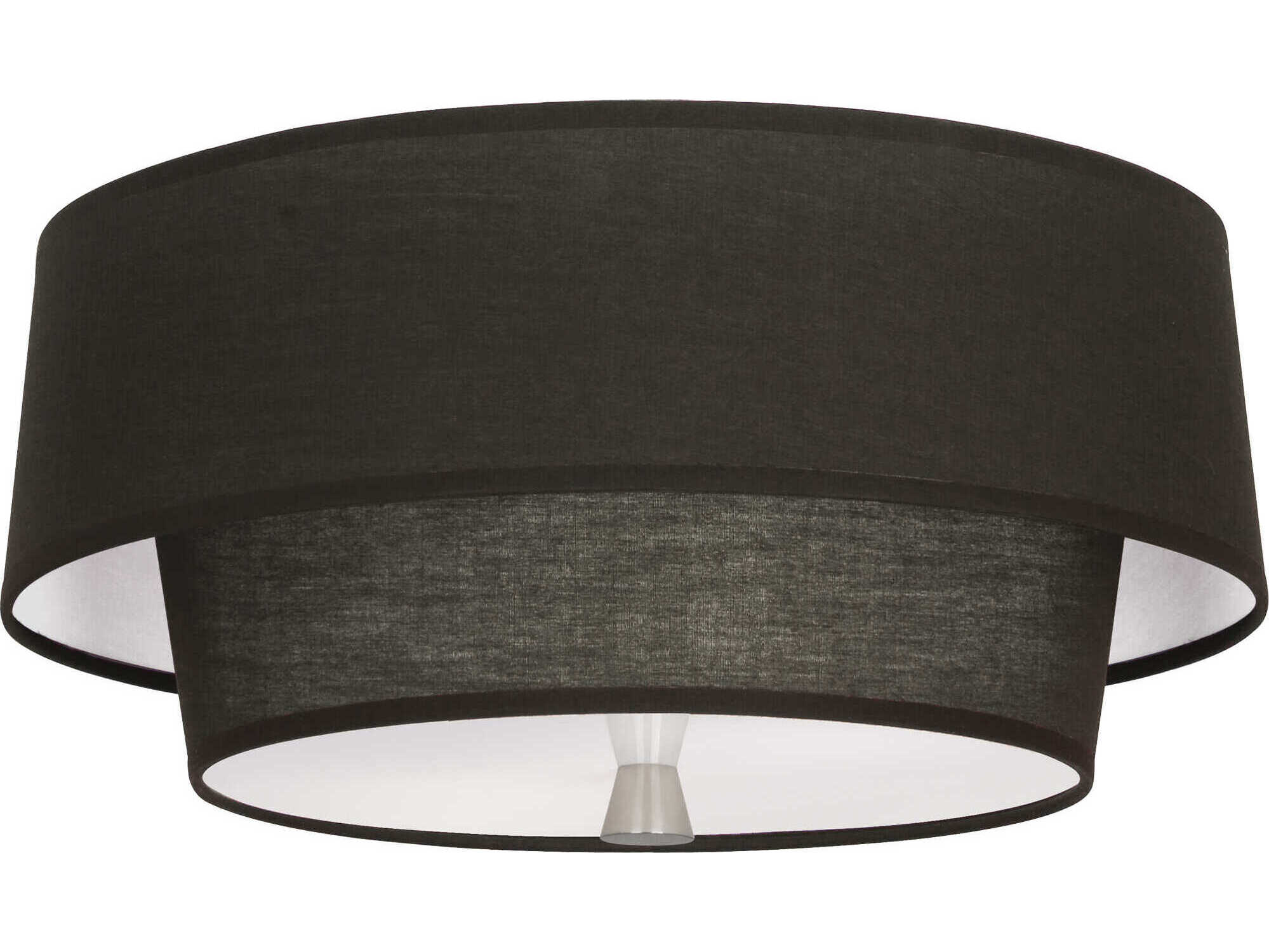 Robert Abbey Decker 2-Light Raven Black Flush Mount