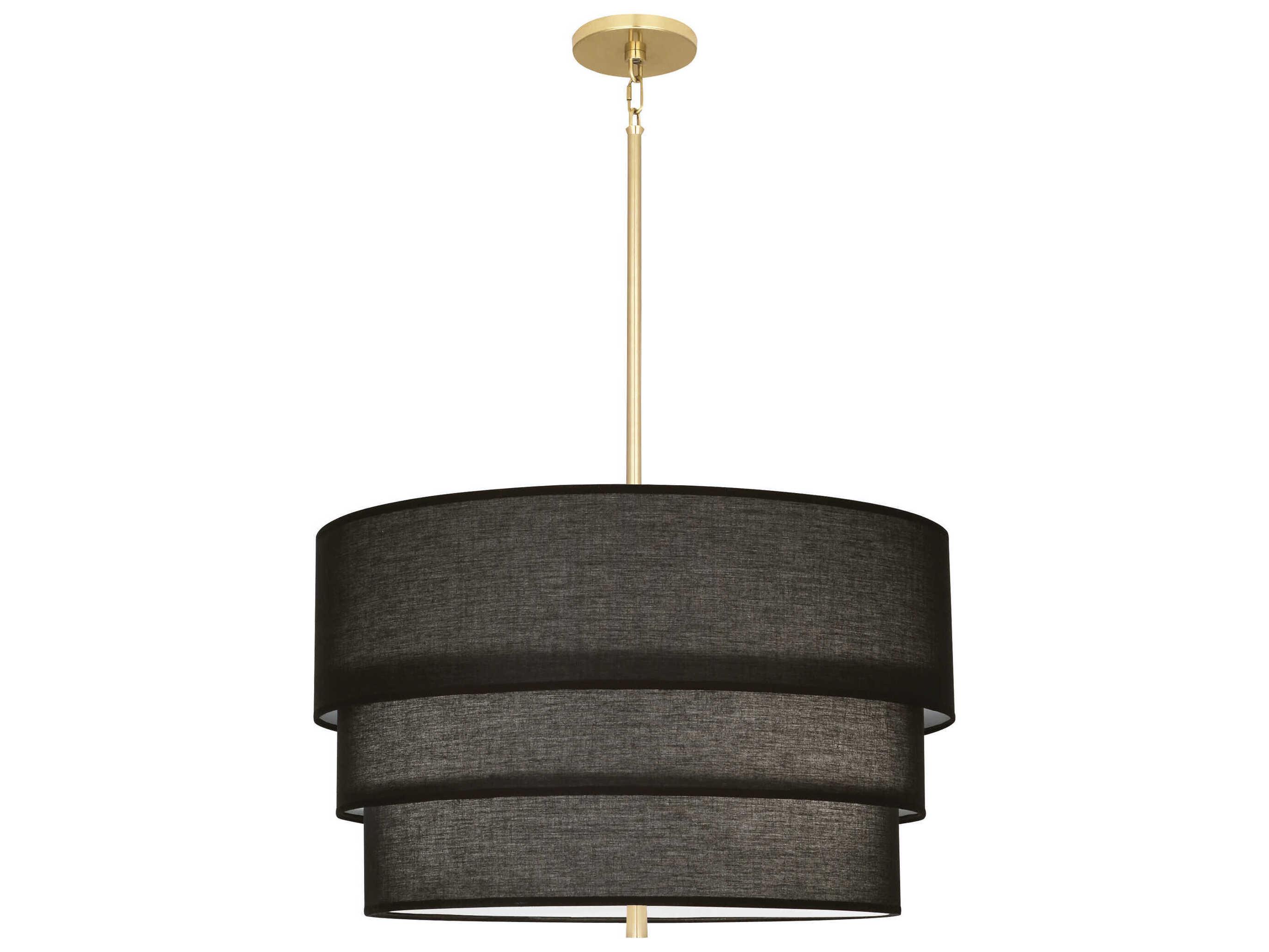 Robert Abbey Decker 3-Light Raven Black Pendant
