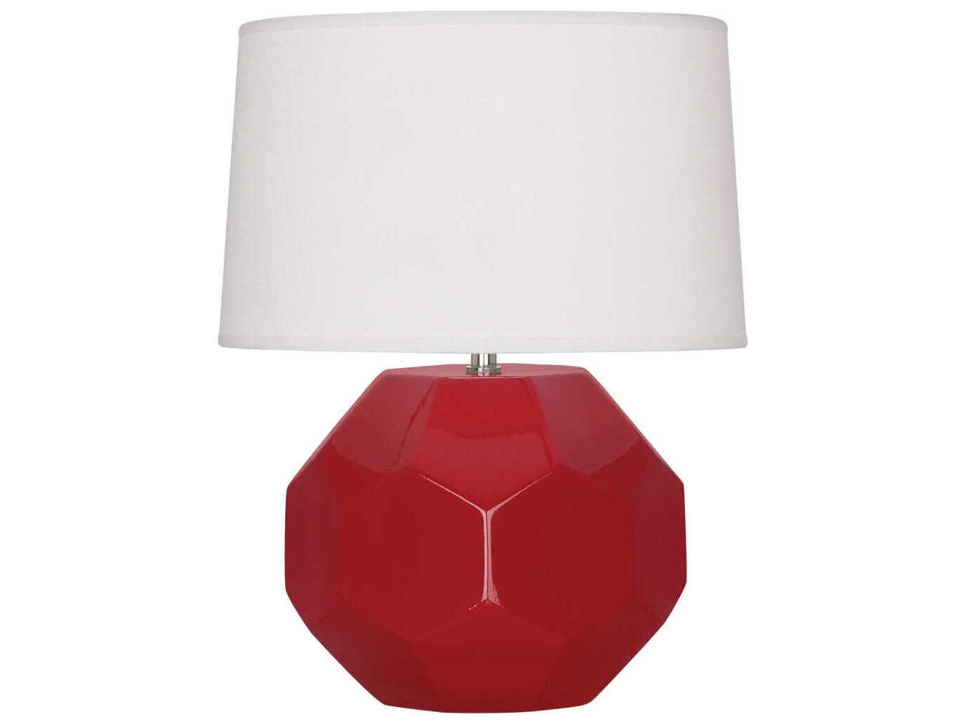 Robert Abbey Franklin Ruby Red Glazed Table Lamp