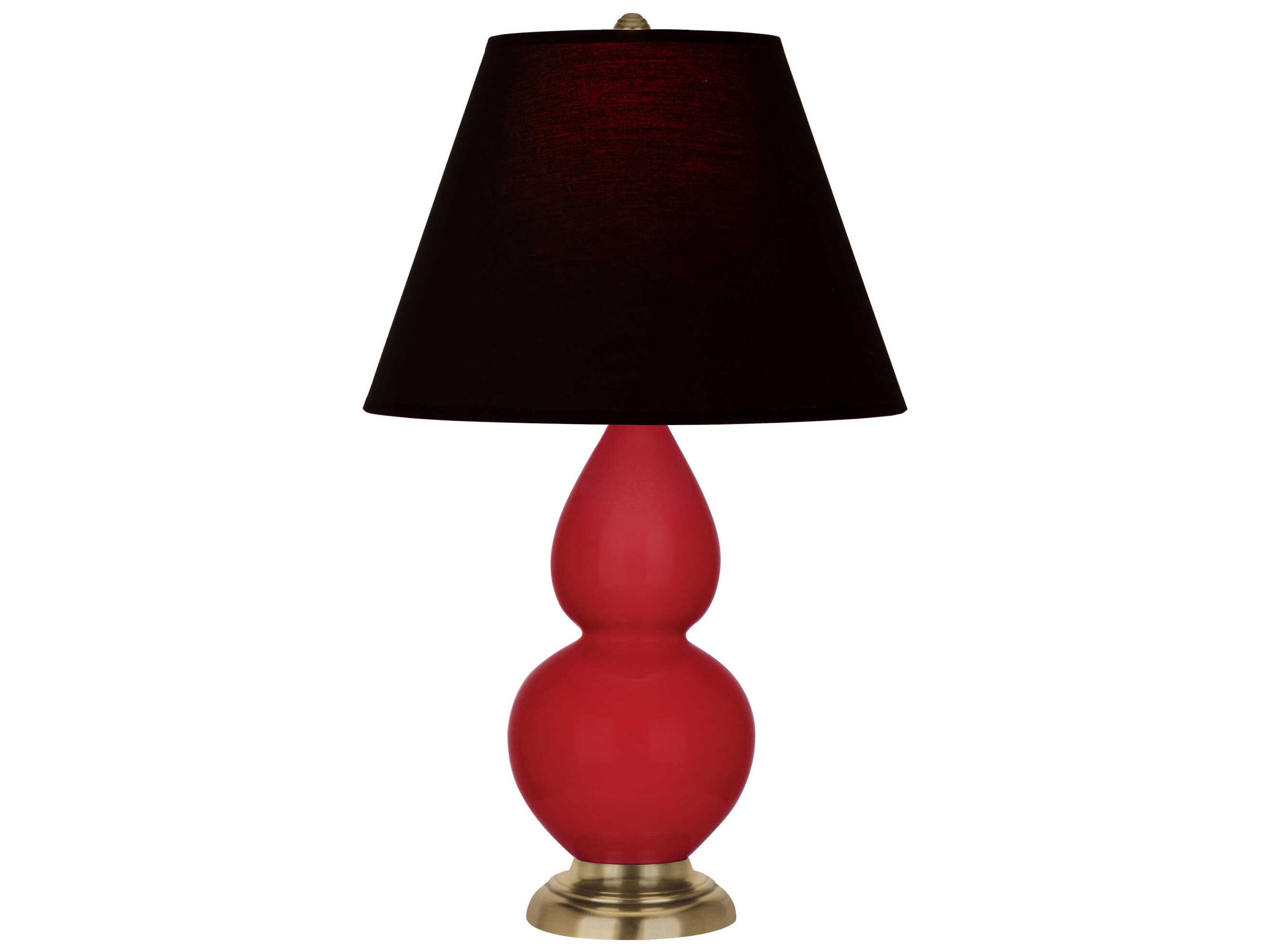 Robert Abbey Small Double Gourd Ruby Red Glazed Table Lamp