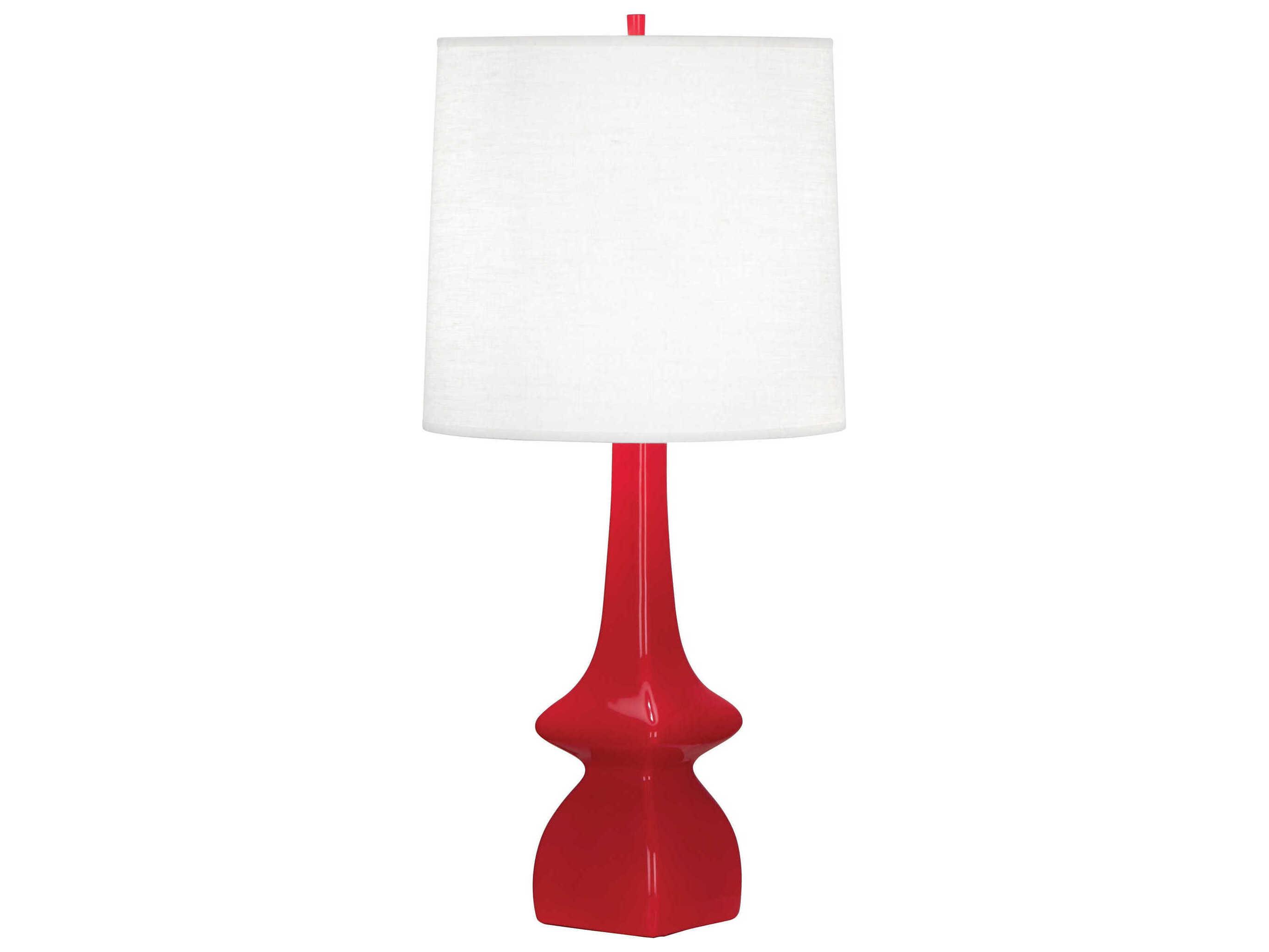 Robert Abbey Jasmine Ruby Red Glazed Buffet Lamp