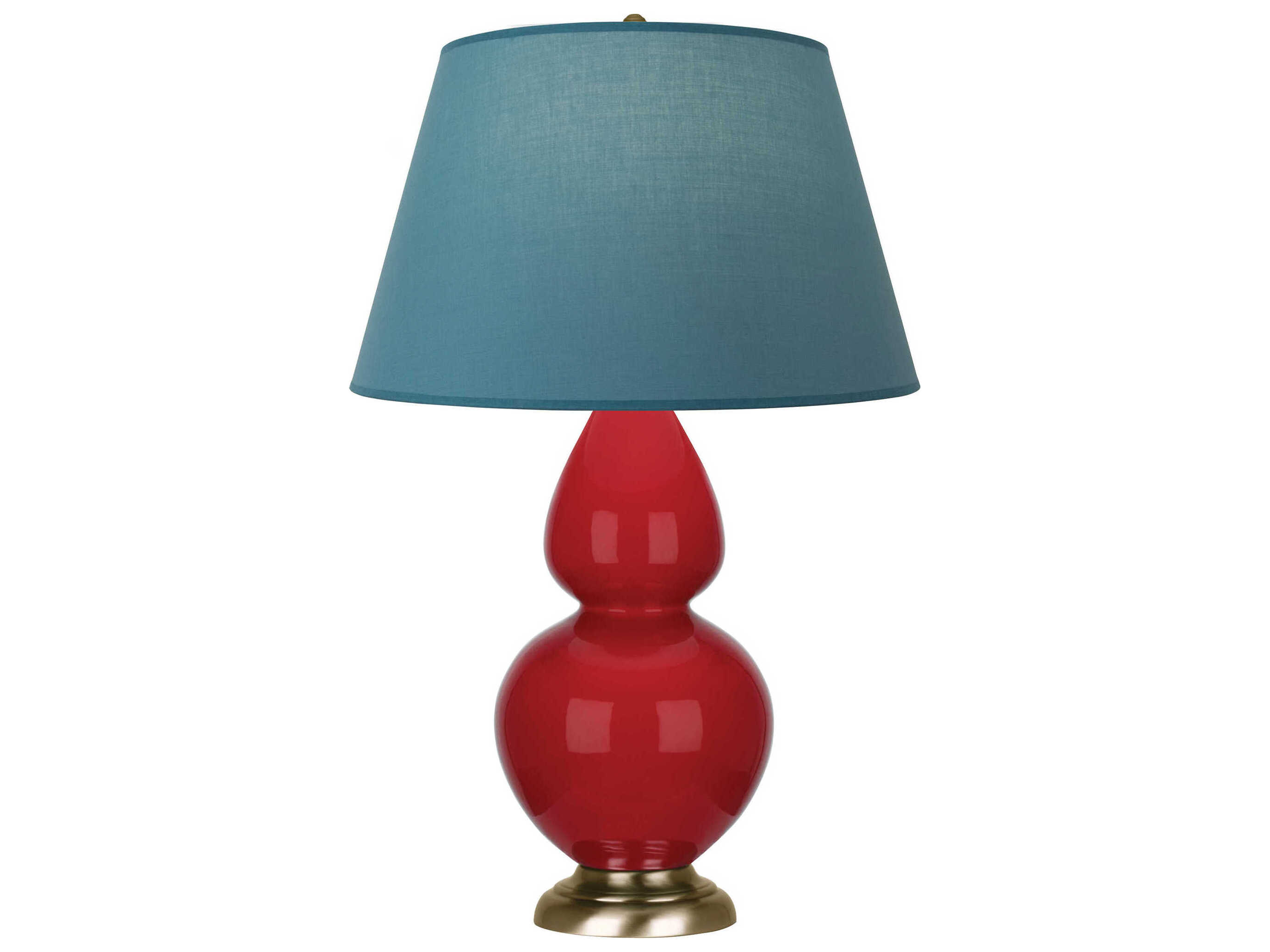 Robert Abbey Double Gourd Ruby Red Glazed Buffet Lamp