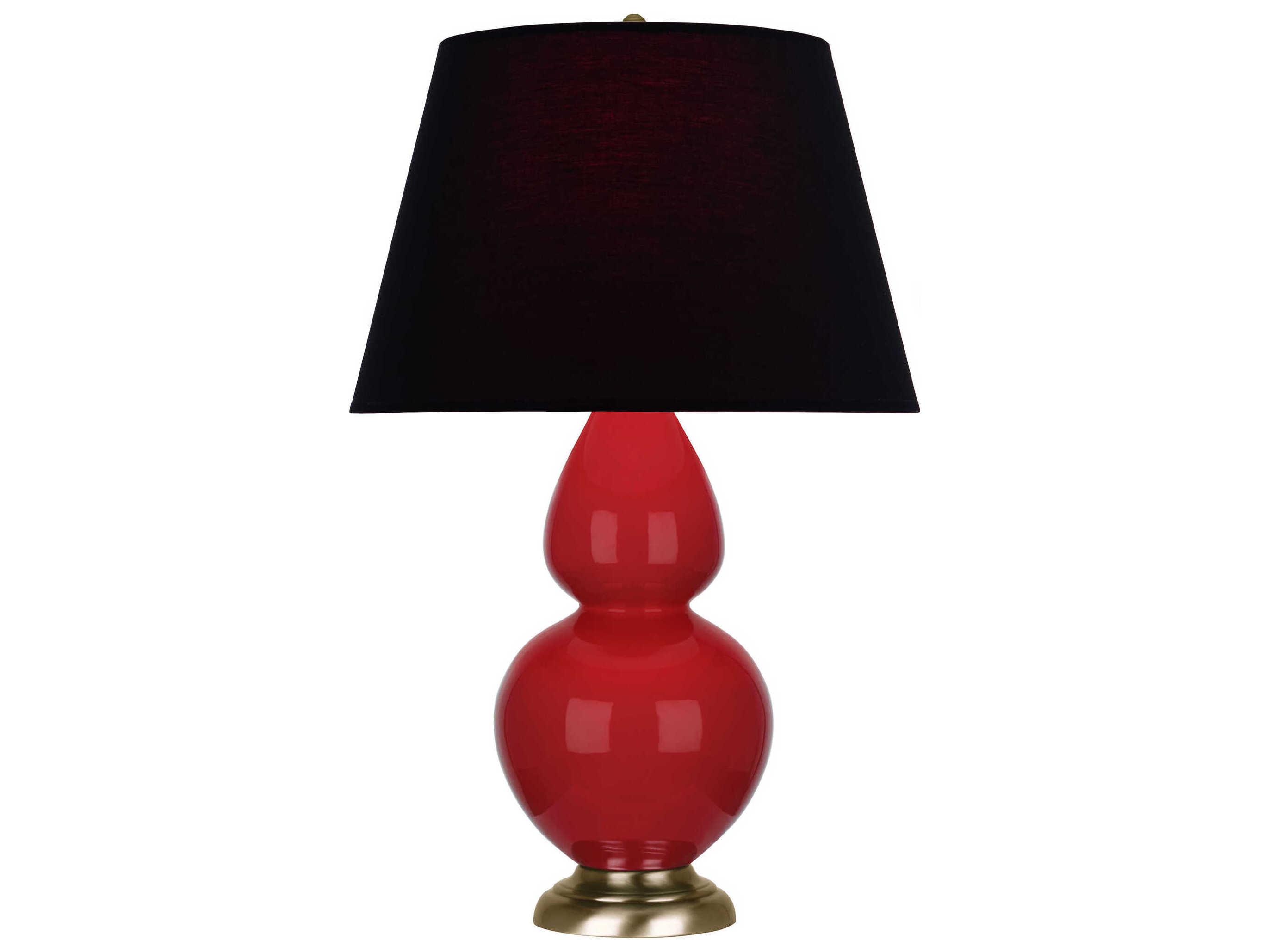 Robert Abbey Double Gourd Ruby Red Glazed Buffet Lamp