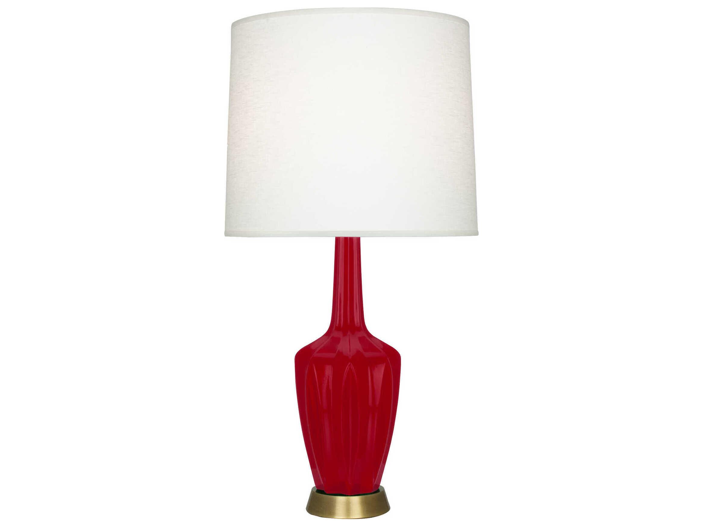 Robert Abbey Emma Ruby Red Glazed Buffet Lamp