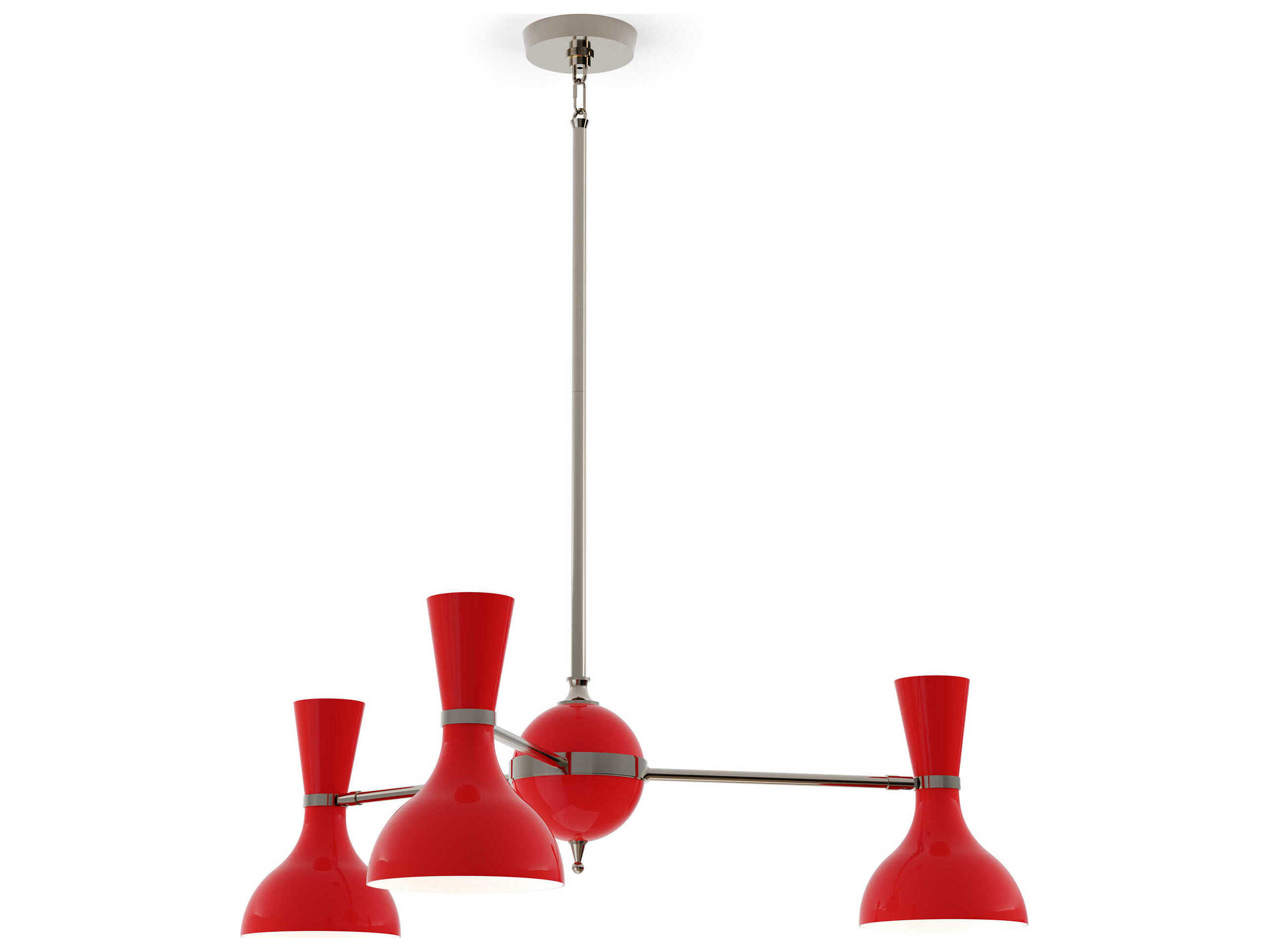 Robert Abbey Clare 3-Light Ruby Red Chandelier