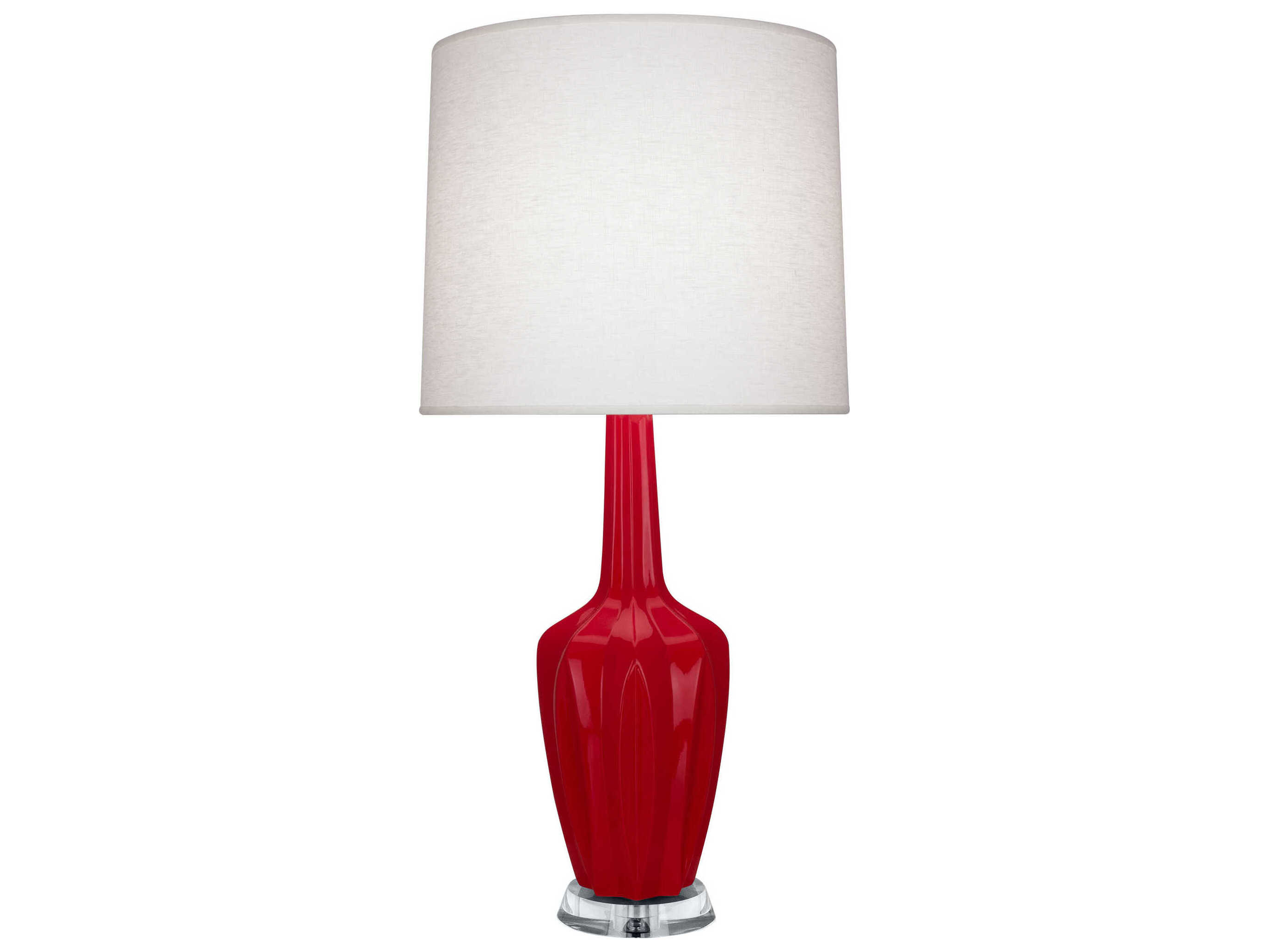 Robert Abbey Emma Ruby Red Glazed Buffet Lamp