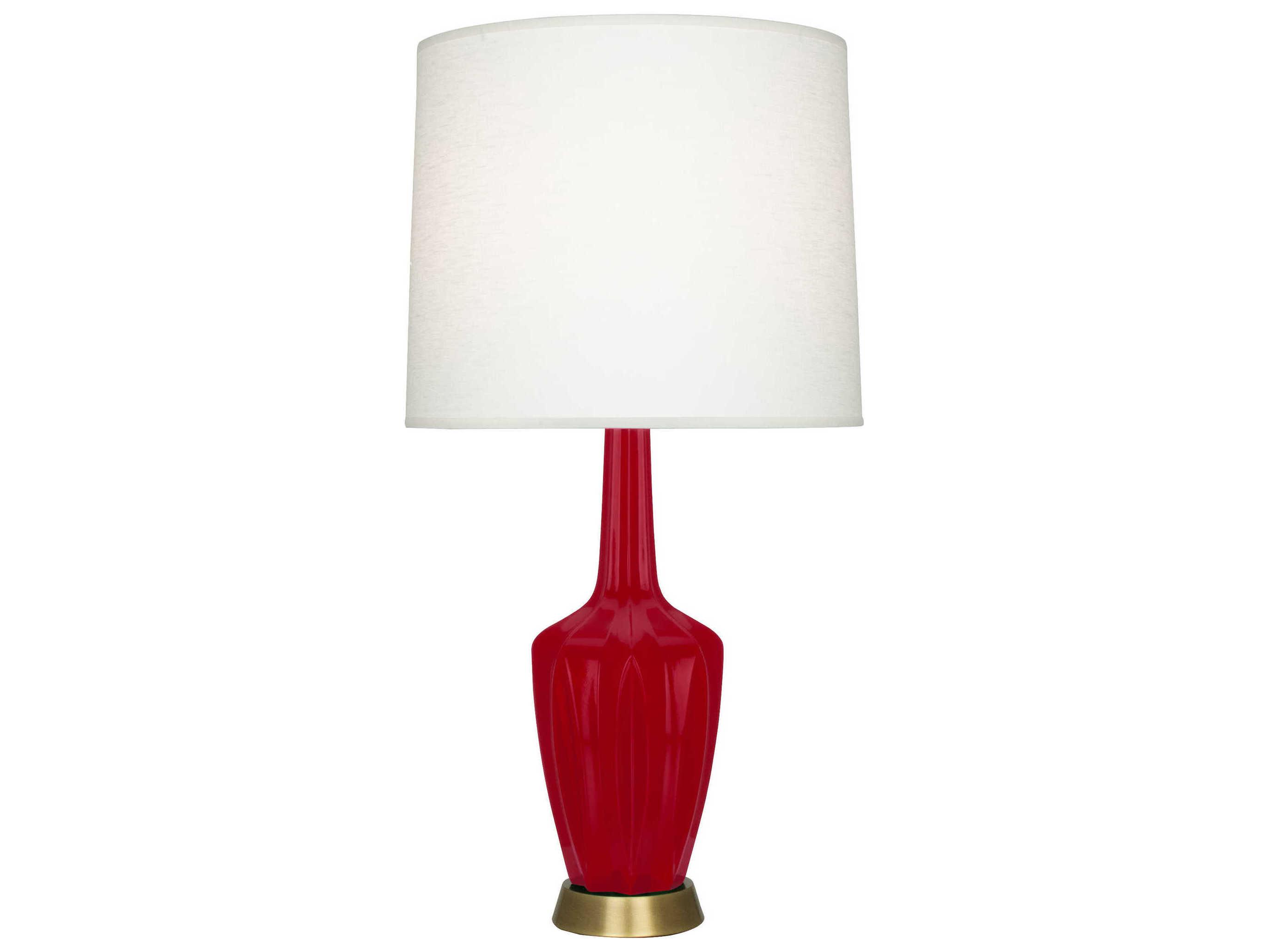 Robert Abbey Emma Ruby Red Glazed Buffet Lamp