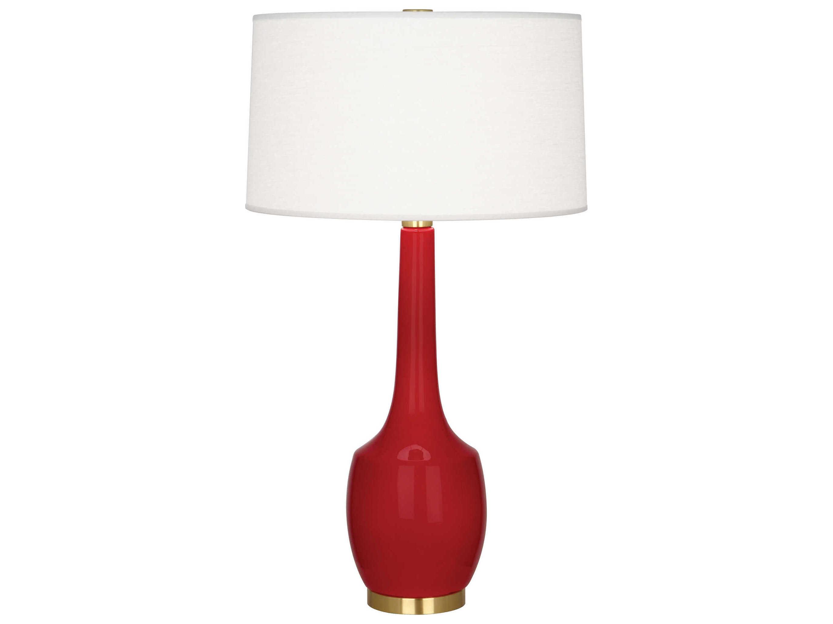 Robert Abbey Delilah Ruby Red Glazed Buffet Lamp