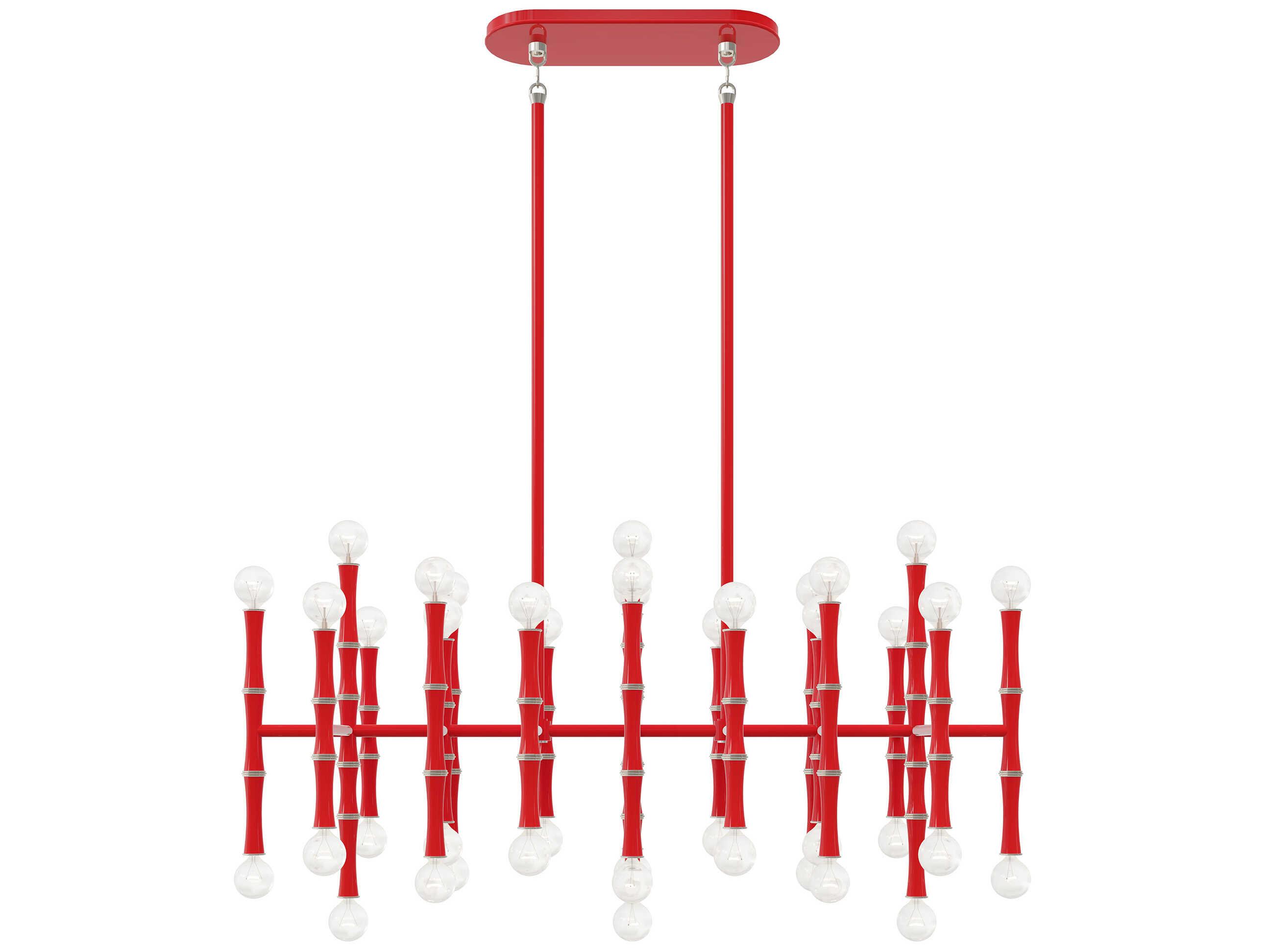 Robert Abbey Kane 42-Light Ruby Red Island Pendant