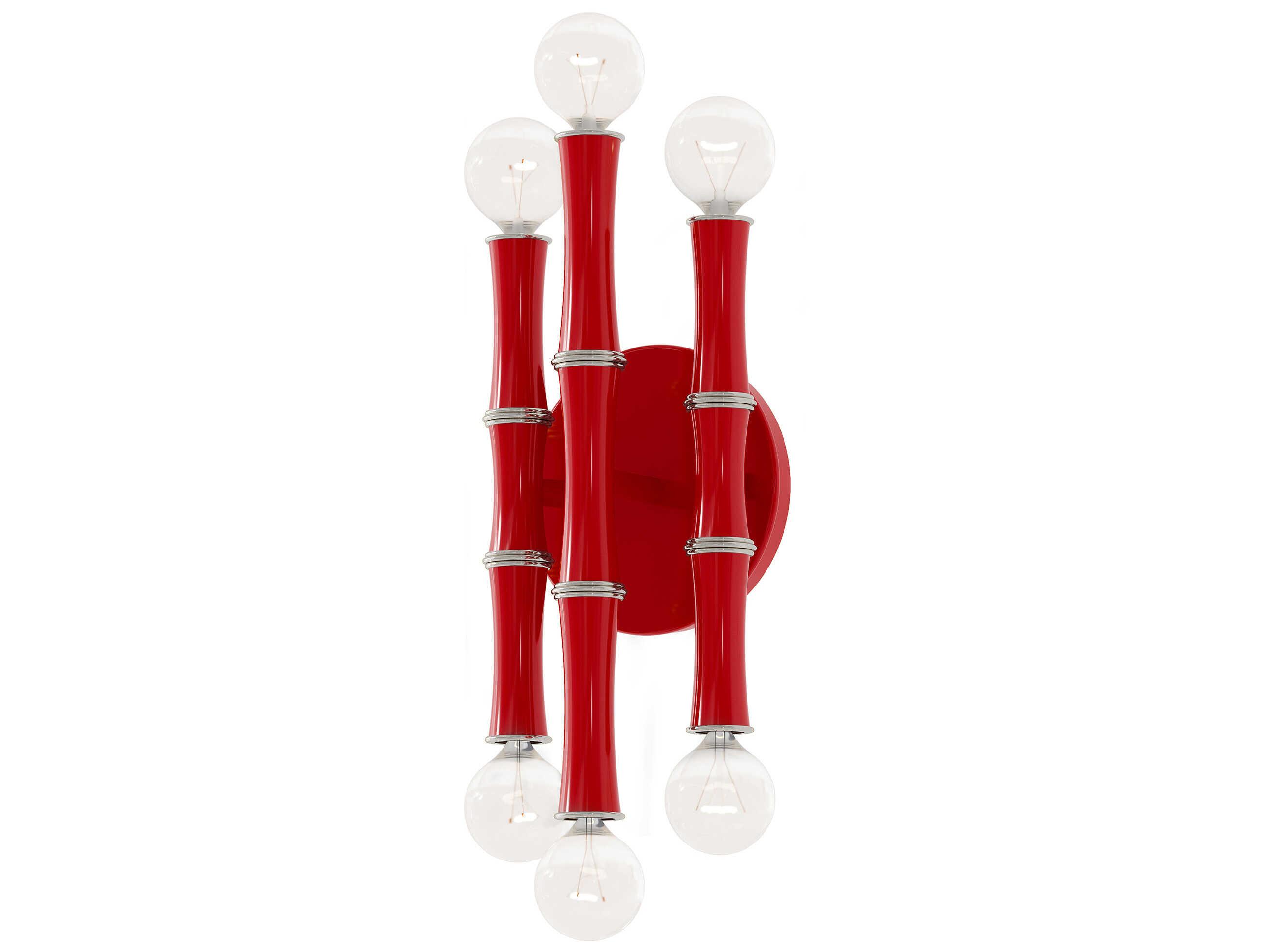 Robert Abbey Kane 6-Light Ruby Red Wall Sconce
