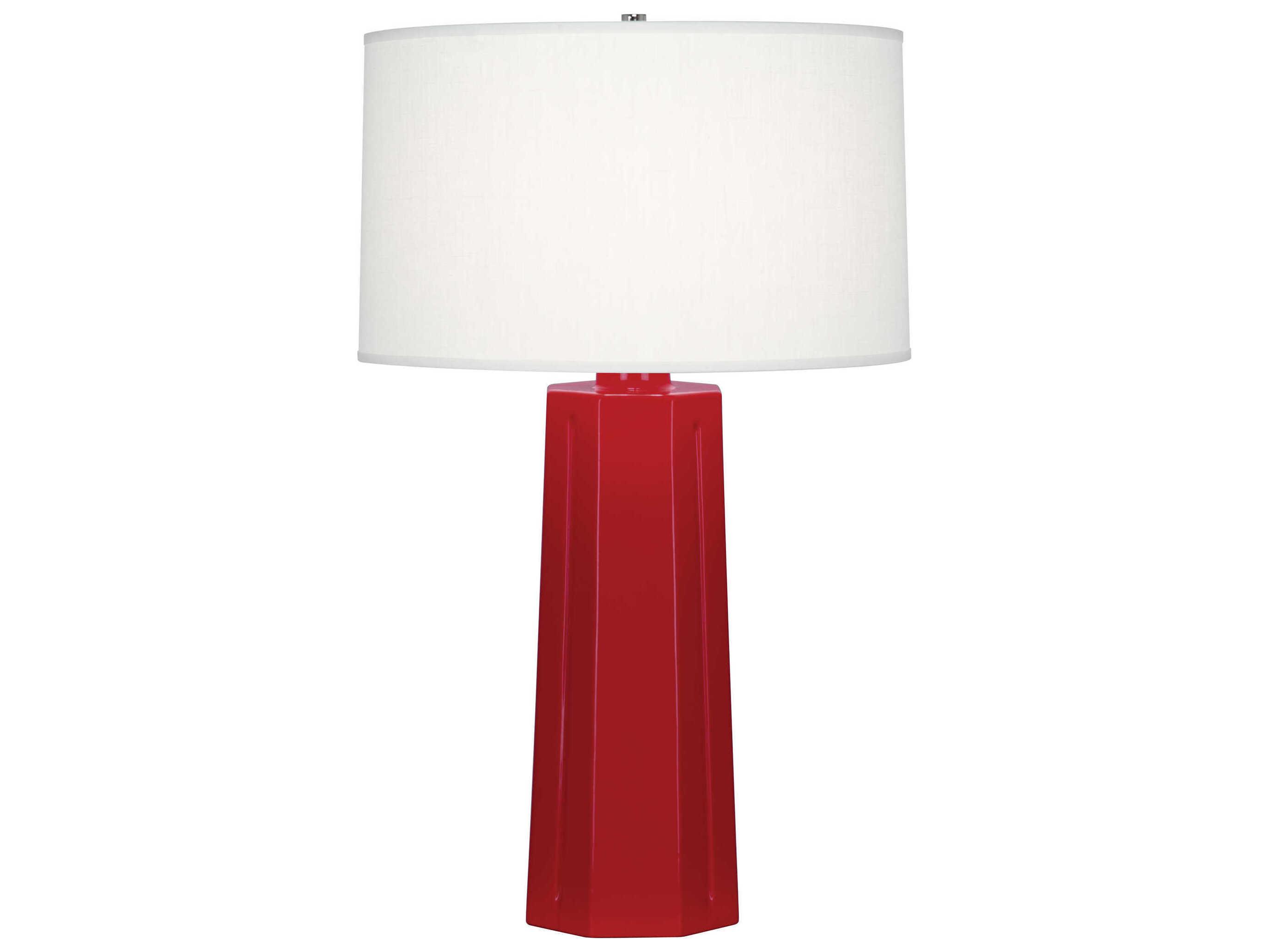 Robert Abbey Mason Ruby Red Glazed Buffet Lamp