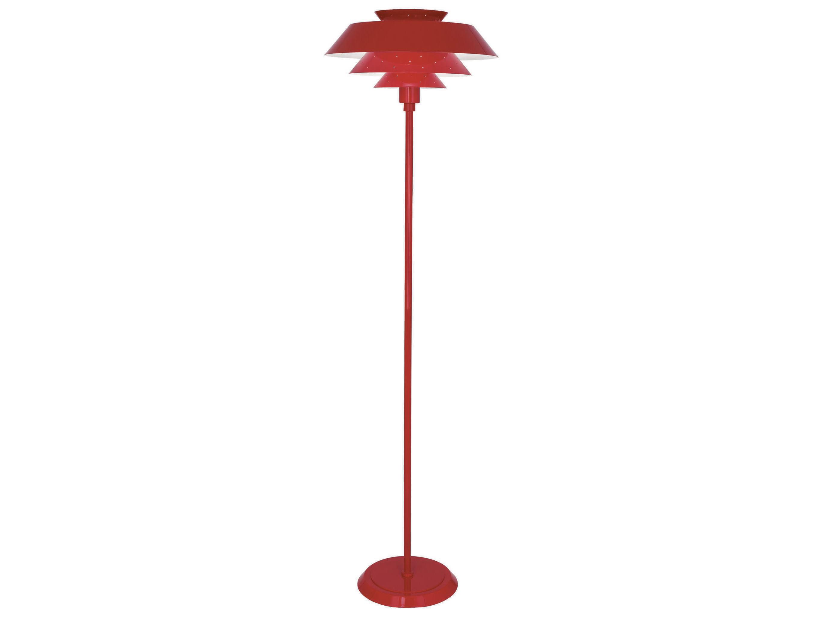 Robert Abbey Pierce Ruby Red Gloss Floor Lamp