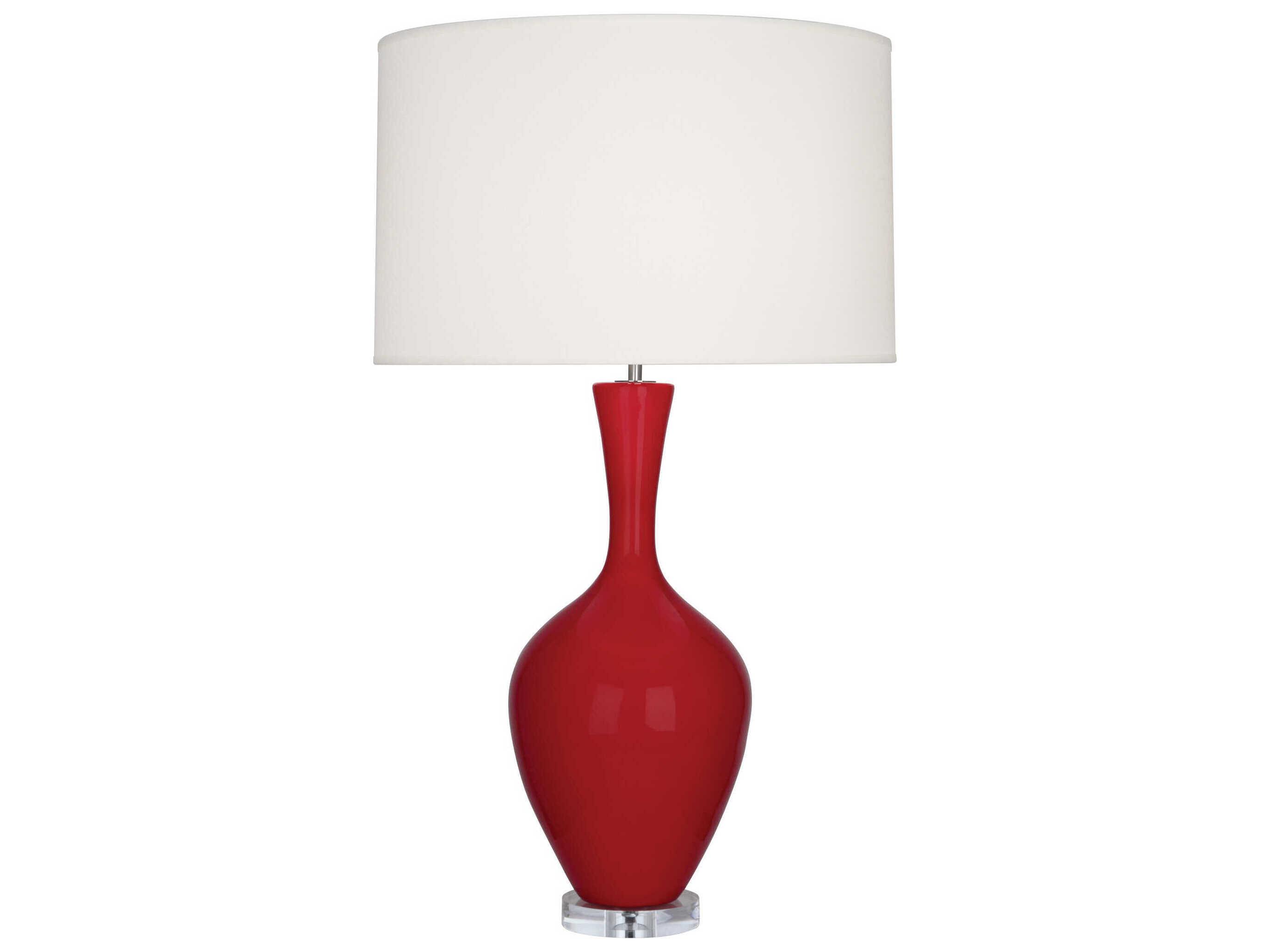 Robert Abbey Audrey Ruby Red Glazed Buffet Lamp