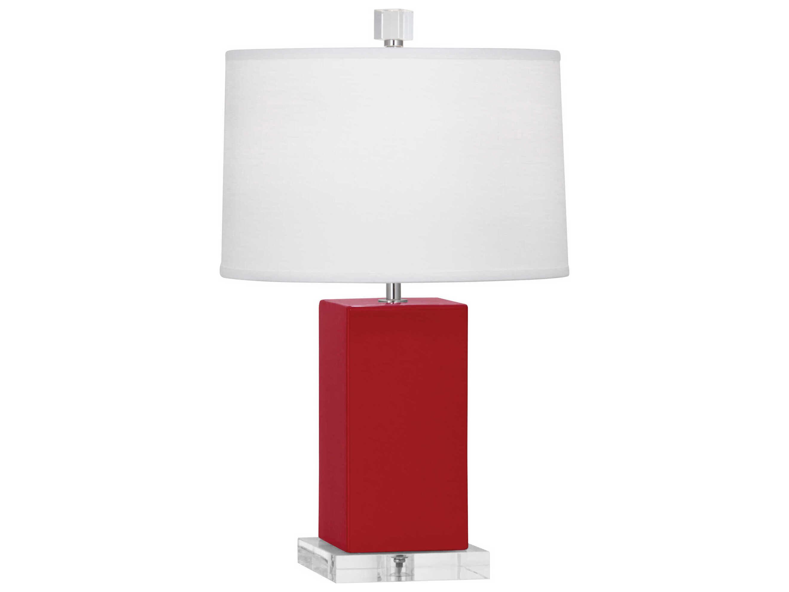 Robert Abbey Harvey Ruby Red Glazed Table Lamp