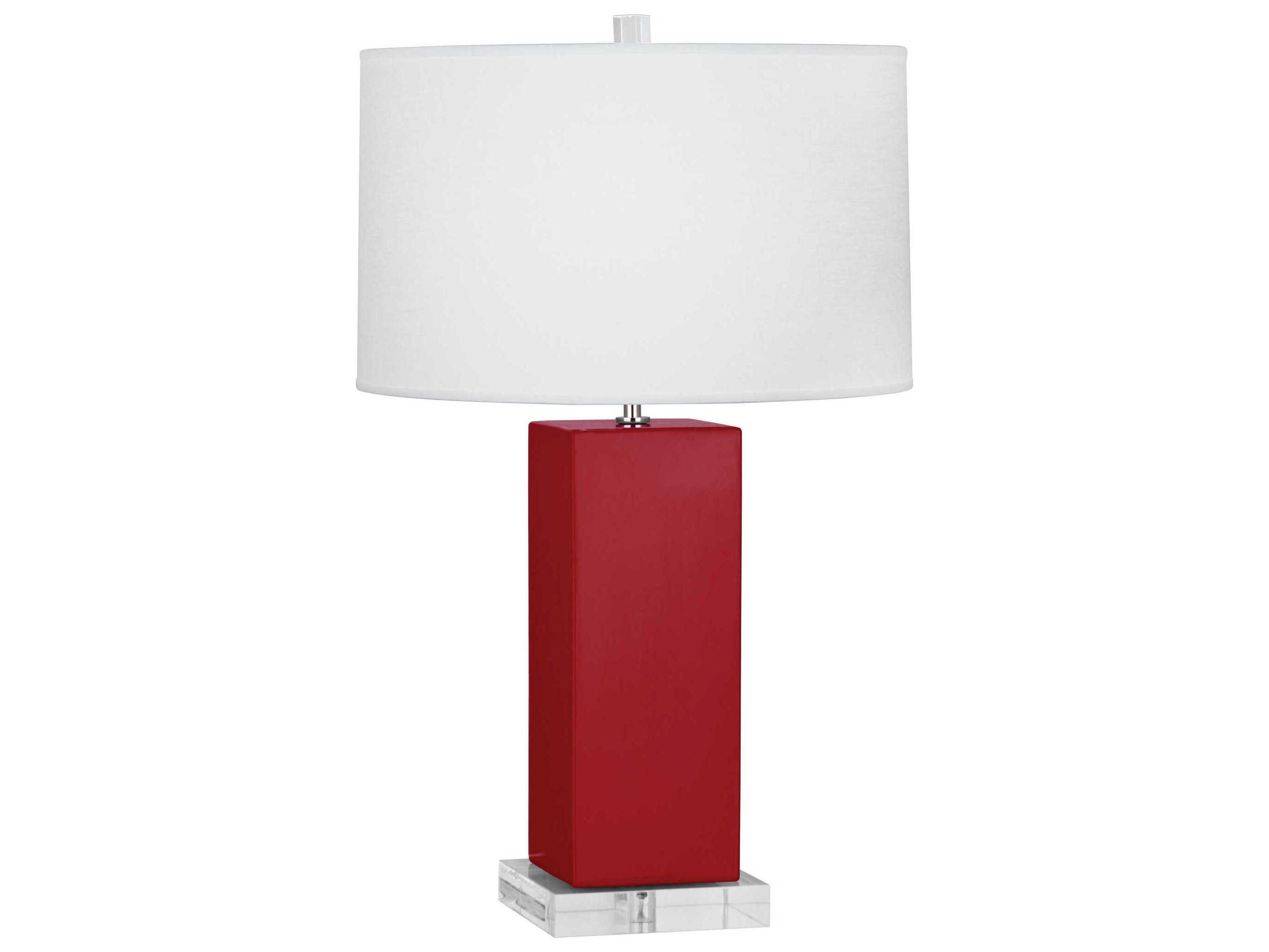 Robert Abbey Harvey Ruby Red Glazed Buffet Lamp