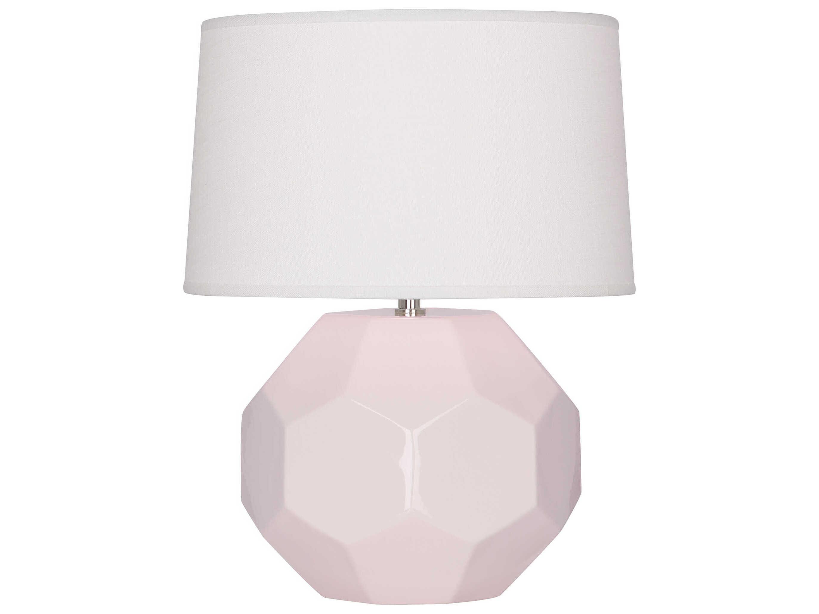 Robert Abbey Franklin Rose Water Glazed Pink Table Lamp