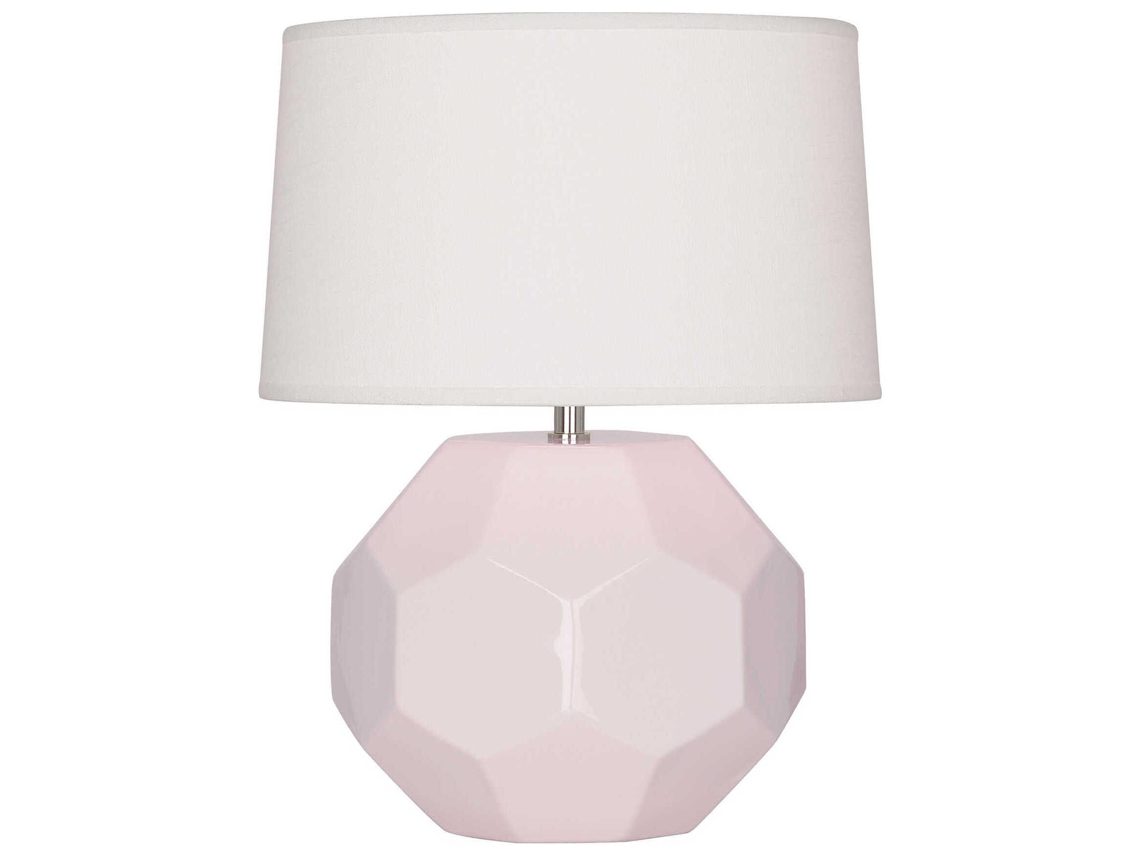 Robert Abbey Franklin Rose Water Glazed Pink Table Lamp