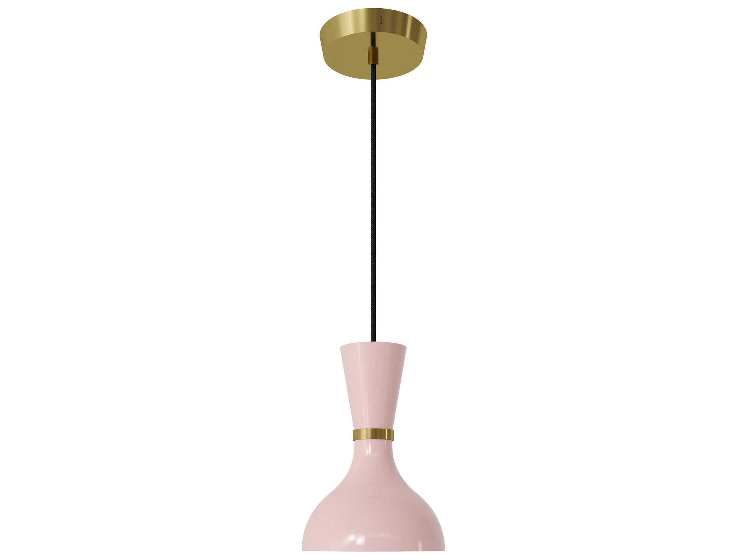Robert Abbey Clare 1-Light Rose Water Pink Mini Pendant