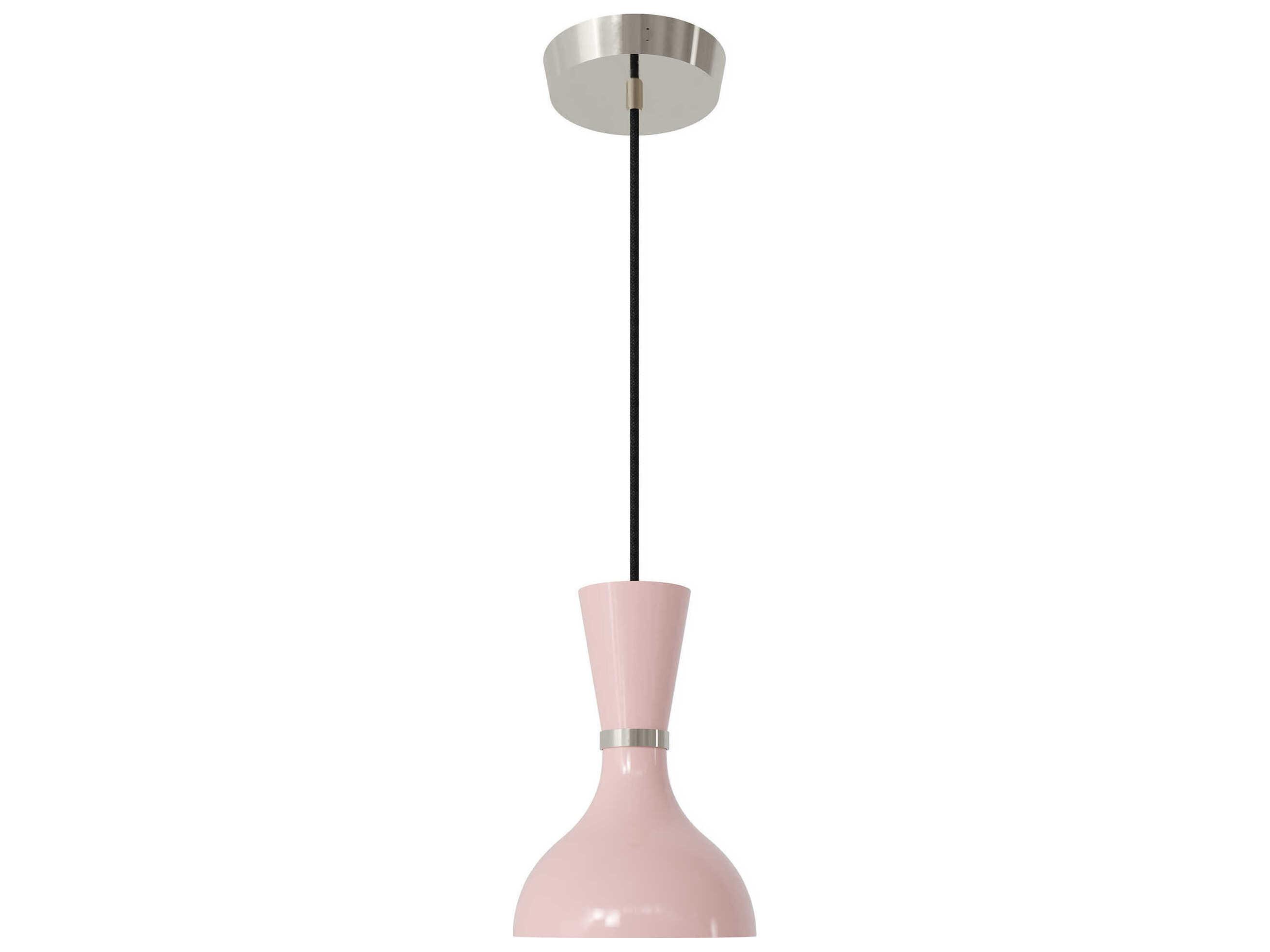 Robert Abbey Clare 1-Light Rose Water Pink Mini Pendant